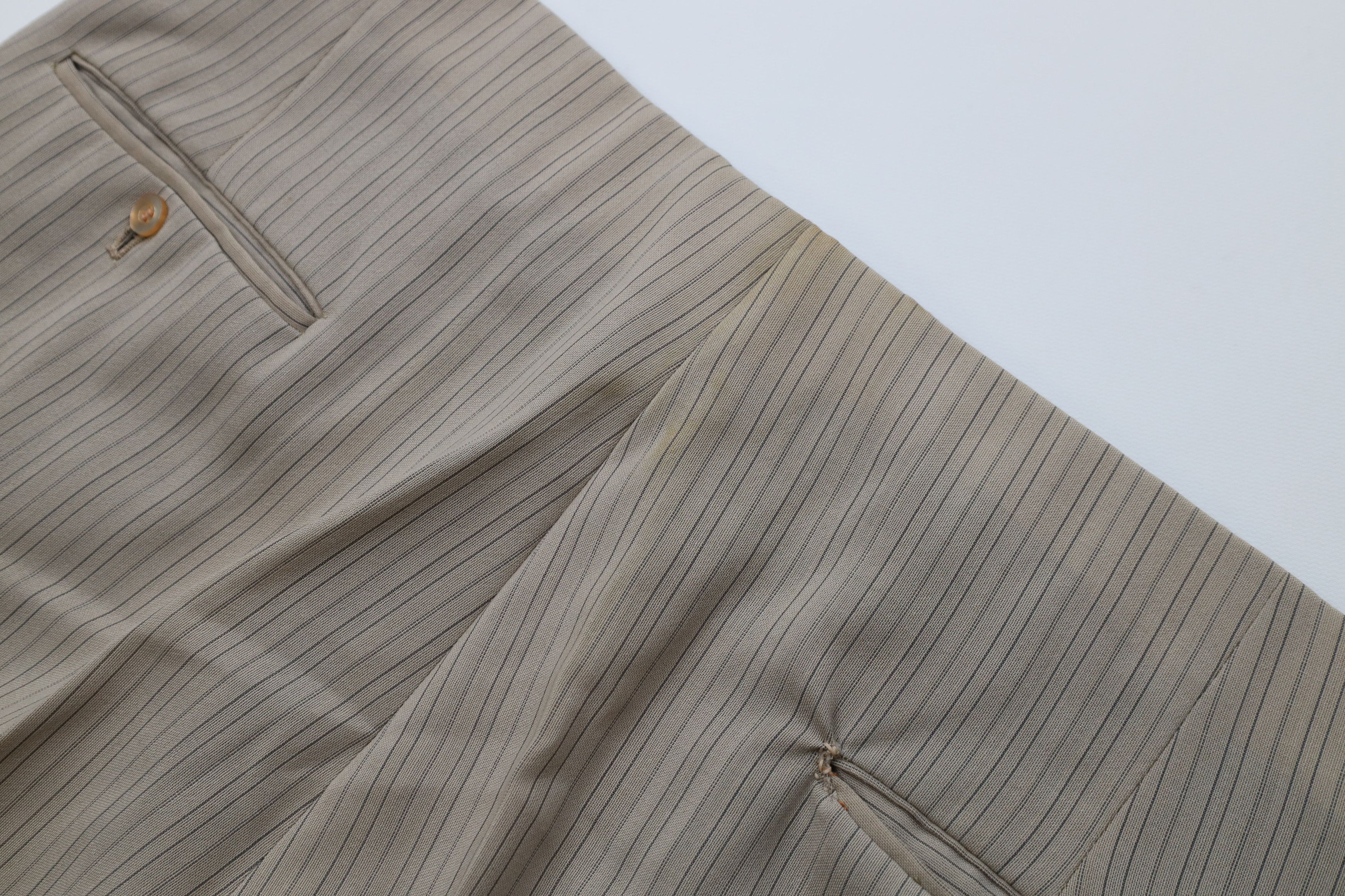 Vintage Vintage 60s 70s Rockabilly Pinstriped Wide Leg Chino Pants Size US 34 / EU 50 - 15 Thumbnail