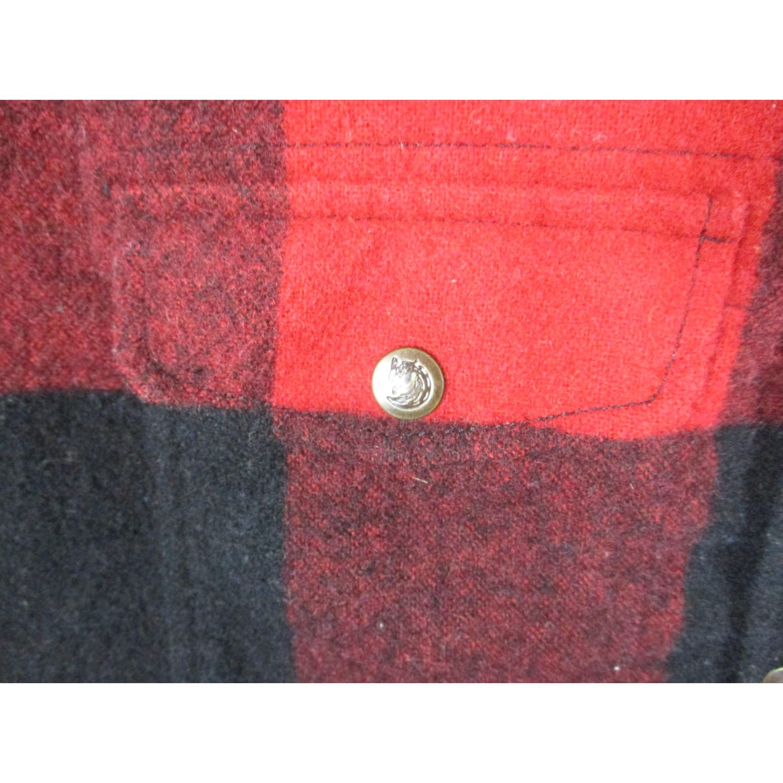 Vintage Fjällräven Shirt Womens Medium Red Black Canada Wool Blend Buffalo Plaid Snap Size M / US 6-8 / IT 42-44 - 3 Thumbnail