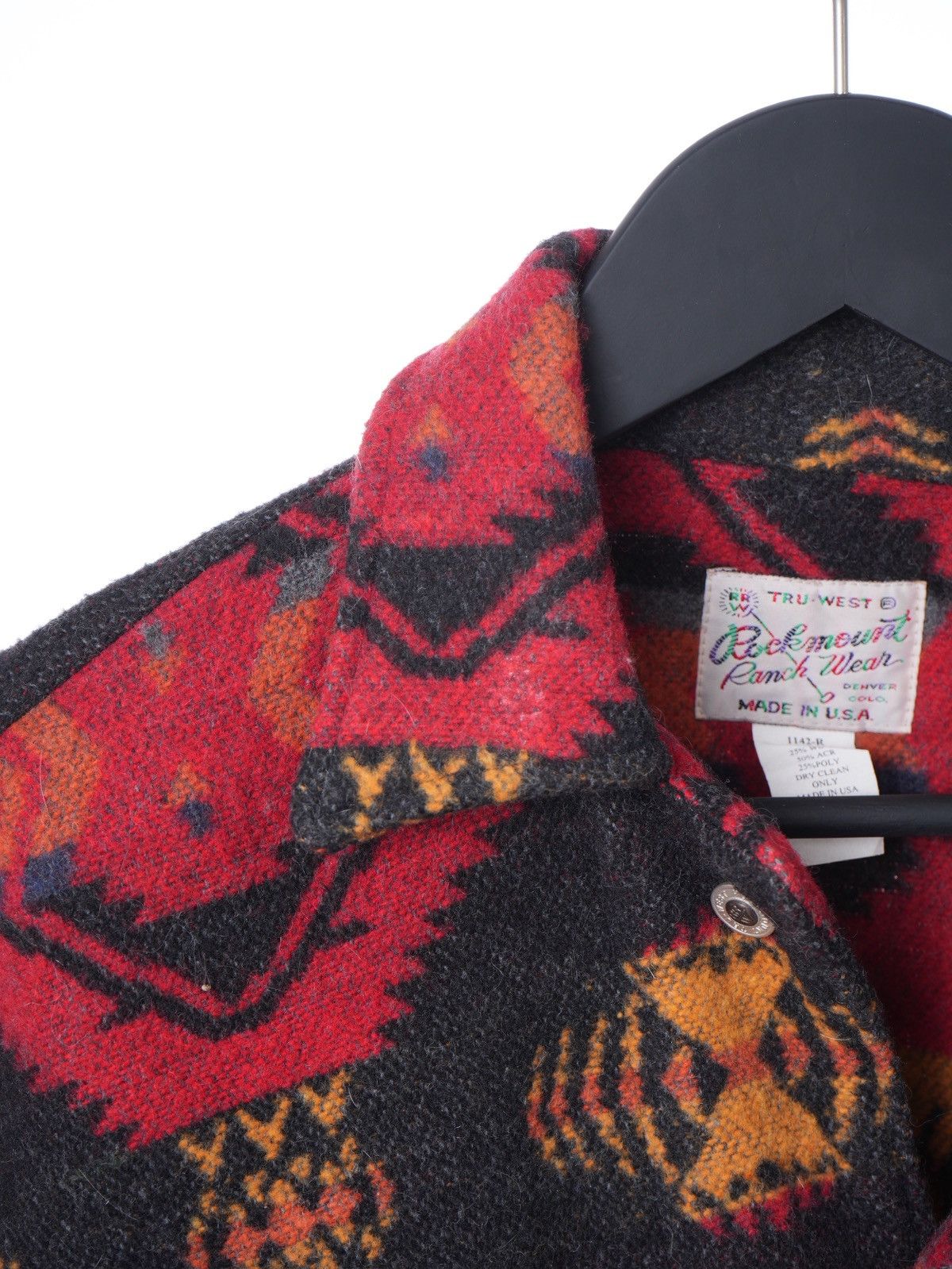 Rockmount Ranch Wear Vintage 80s Ranchwear Wool Chore Jacket Western fits M-L USA Size US S / EU 44-46 / 1 - 3 Thumbnail