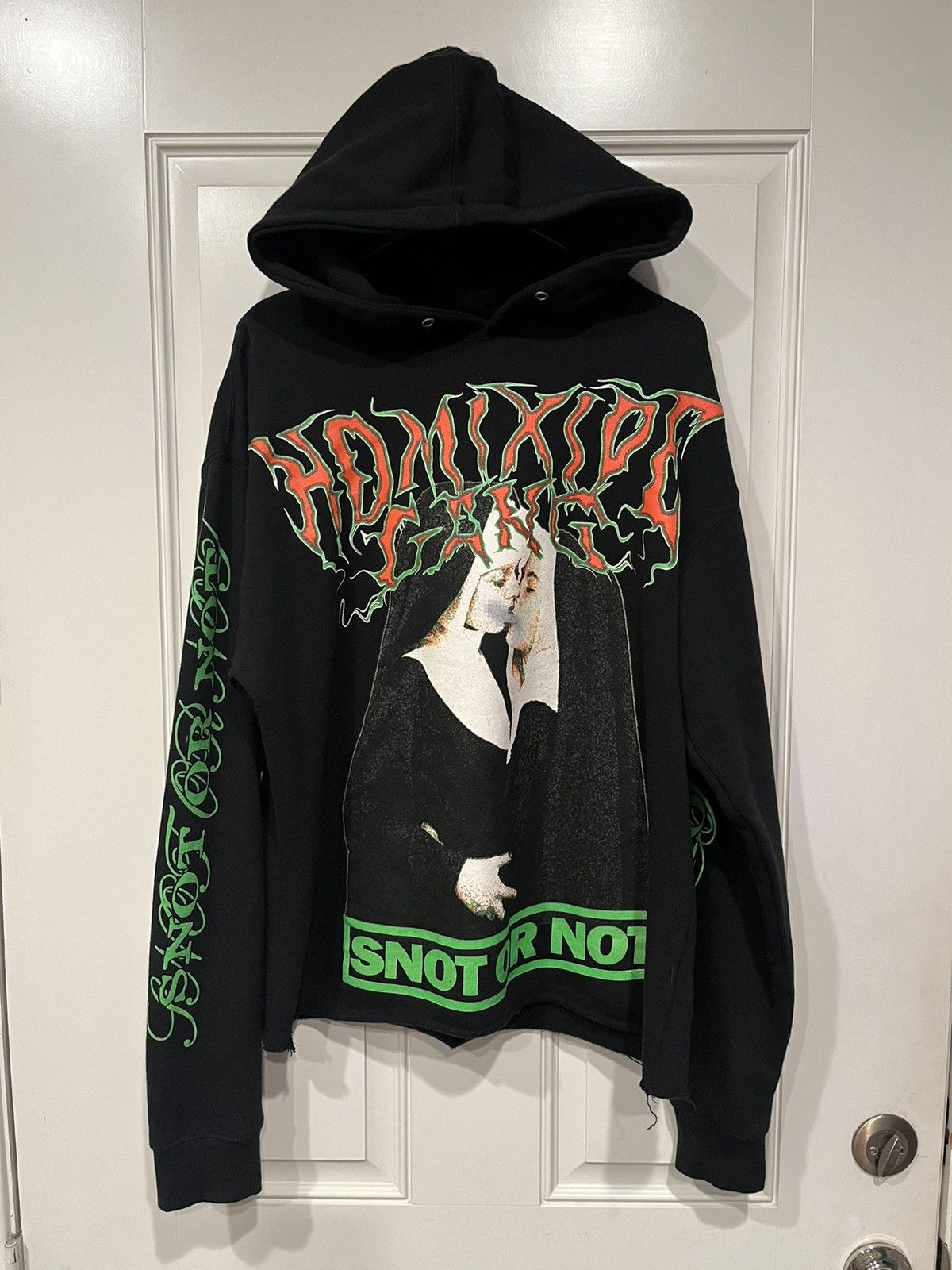 image of Destroy Lonely x Ken Carson Homixide Gang Snot Or Not Hoodie in Black, Men's (Size Medium)