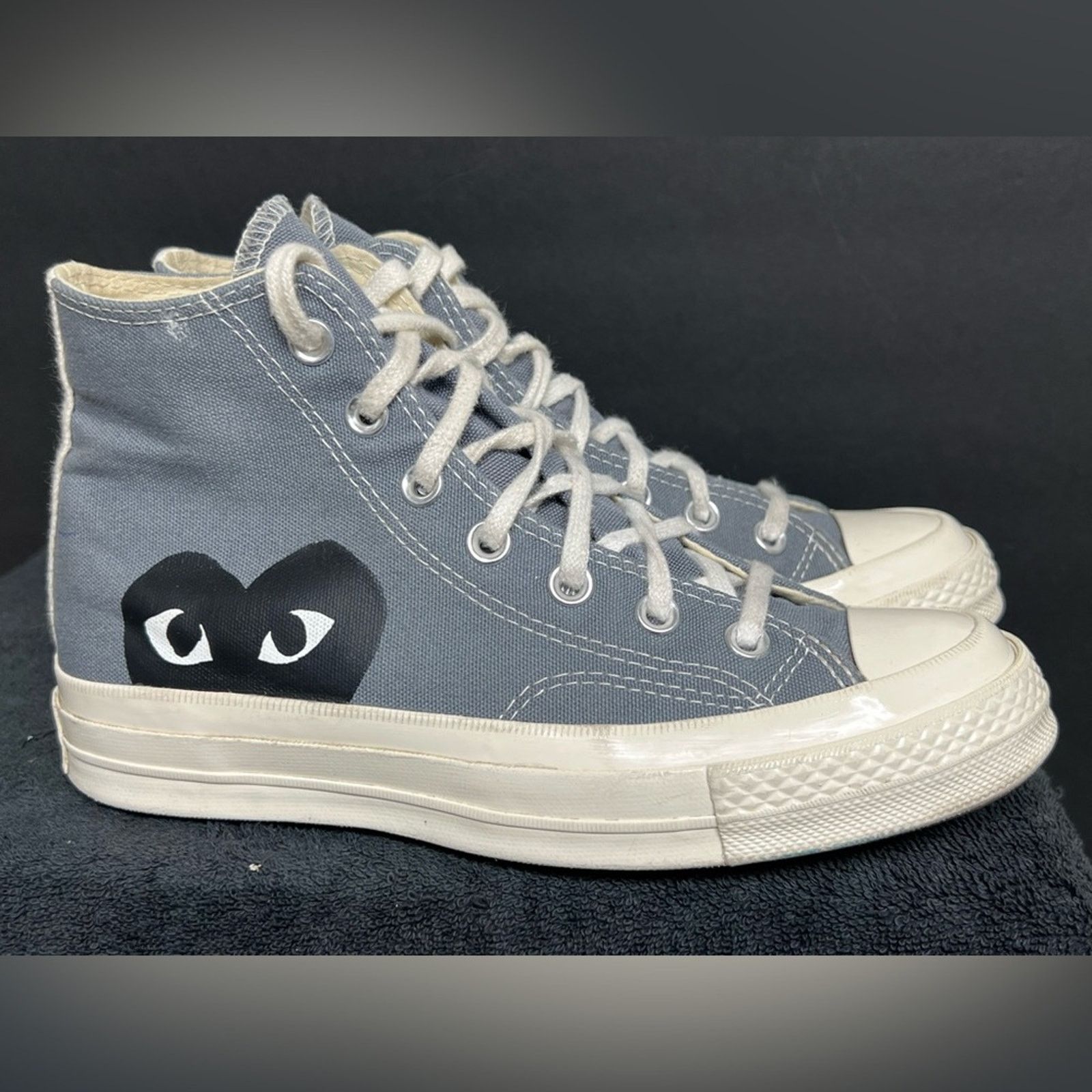 Converse Converse Chuck 70 CDG Hi Top Sneakers Gray Comme Des Garcons Size US 7 / IT 37 - 8 Thumbnail