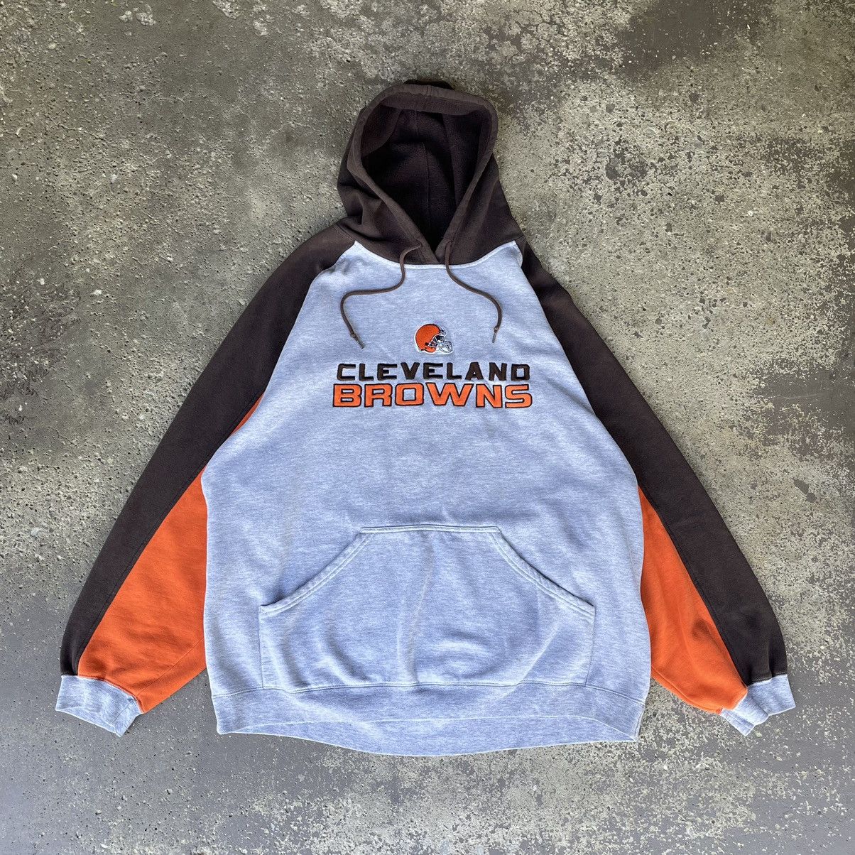 CLEVELAND BROWNS Hoodie Sweatshirt VINTAGE YXL 18/20 REEBOK Sewn