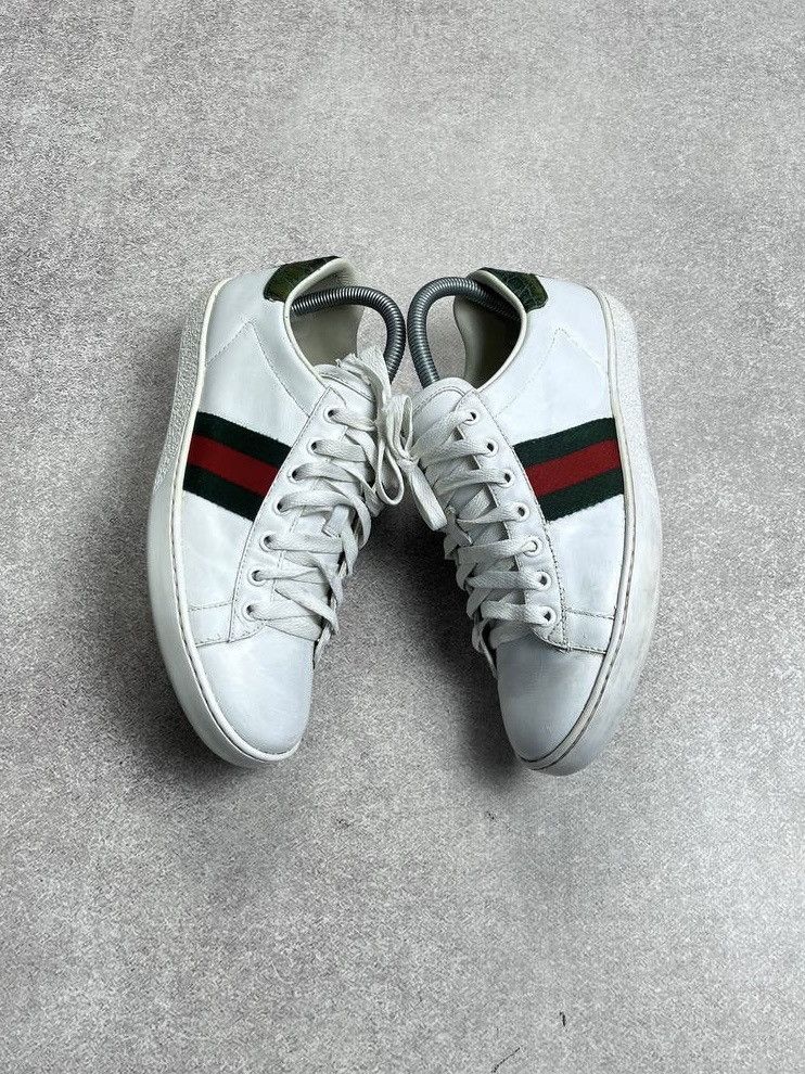 Gucci × Vintage Vintage Gucci GG Ace Low Leather Sneakers Y2K 38 Size US 5.5 / EU 38 - 3 Thumbnail