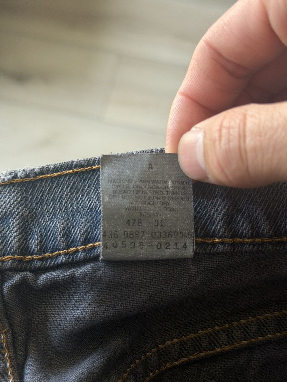 Levi's 1997 Overdyed Orange Tab 505 Denim Jeans Size US 29 - 8 Thumbnail