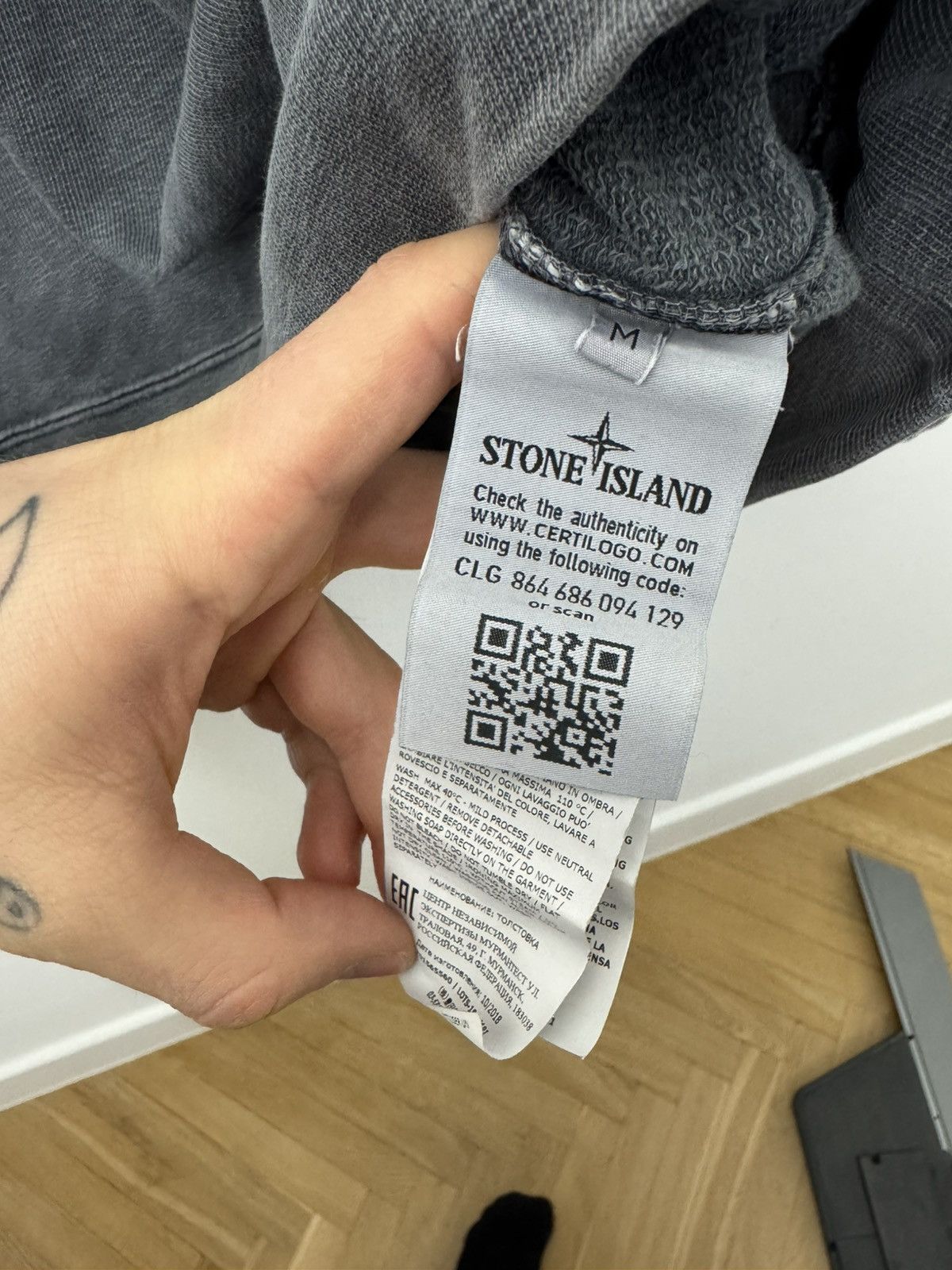 Stone Island Stone Island Vintage Washed Gray Crewneck Rare Streetwear Size US M / EU 48-50 / 2 - 5 Thumbnail