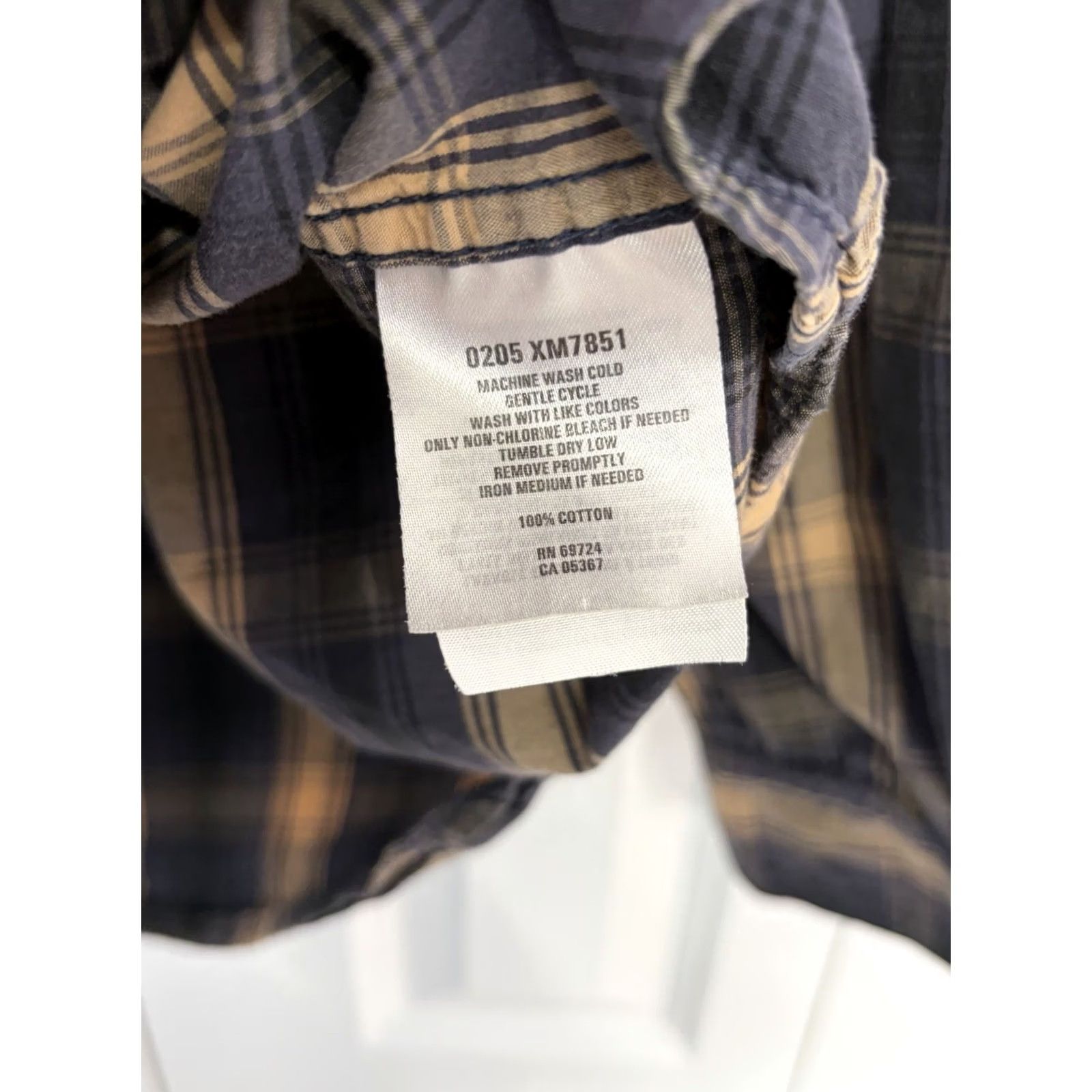 Vintage Columbia Men's Plaid Flannel Button-Up Shirt L Beige Blue Casual Outdoor Pockets Size US L / EU 52-54 / 3 - 4 Thumbnail