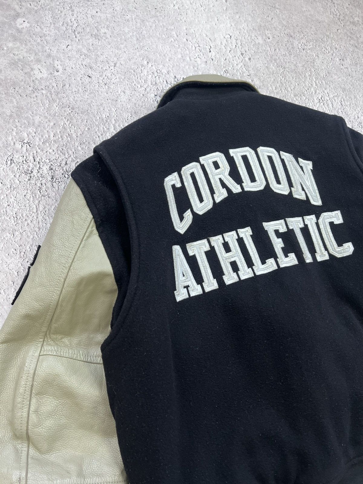 Japanese Brand × NBA Vintage 80's LEATHER Japan Leather Wool Varsity Jacket Size US L / EU 52-54 / 3 - 15 Thumbnail