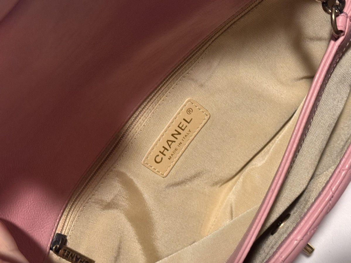 Chanel Chanel Pink Calfskin Leather Zipped Back Pocket Flap Bag Size ONE SIZE - 7 Thumbnail