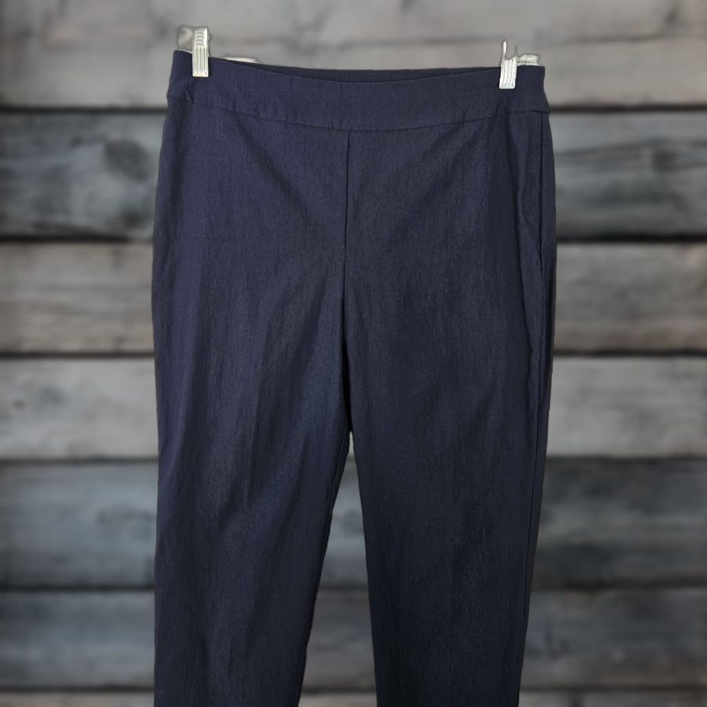 Vintage Chico's Womens Cropped Pants Sz 8 Blue Pull On High Rise Rayon Blend Shirt Size 30" / US 8 / IT 44 - 1 Thumbnail