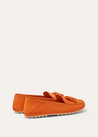 Loro Piana o1srvl11e0725 Dot Sole Walk Loafers in Orange Size US 8 / IT 38 - 4 Thumbnail