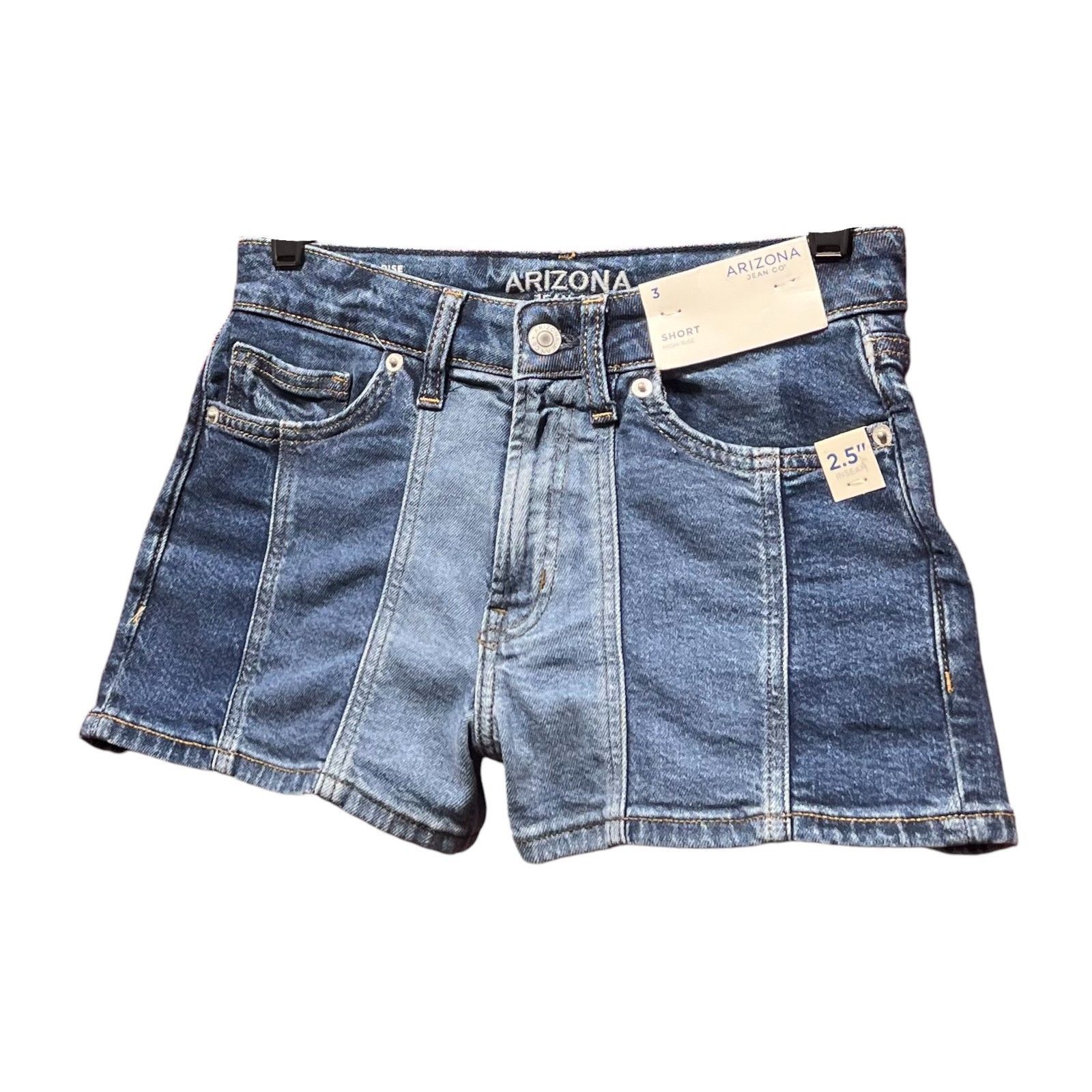 Arizona Jean Co. Arizona - Women's High Rise Denim Short - Juniors - Blue - 3 Size 28" / US 6 / IT 42 - 16 Thumbnail