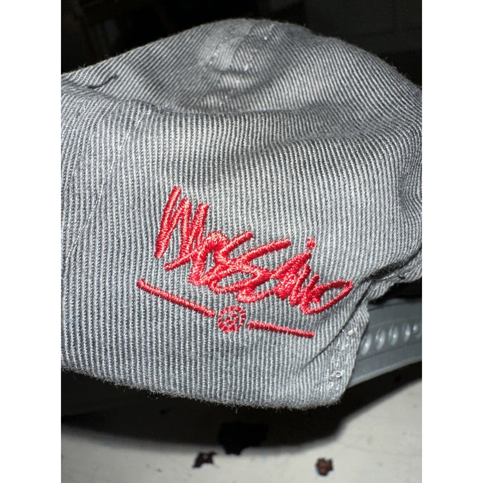 Mossimo VTG Mossimo Baseball Style Hat Snap Back Men One Size Gray Leather Cap Size ONE SIZE - 3 Thumbnail