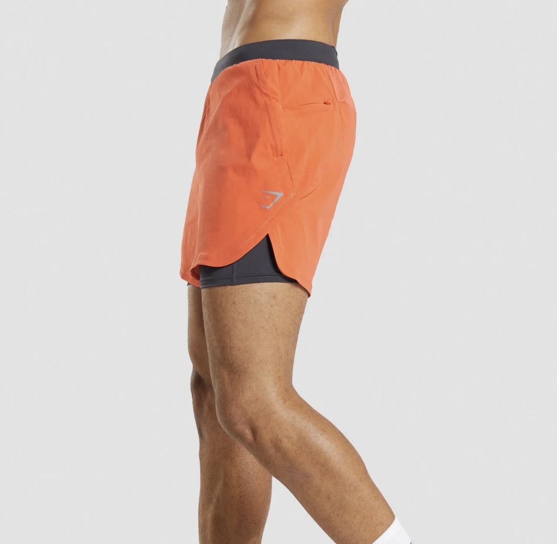 Gymshark Gymshark Speed Evolve 2 IN 1 Shorts Orange Men's Size S Size US 30 / EU 46 - 8 Thumbnail
