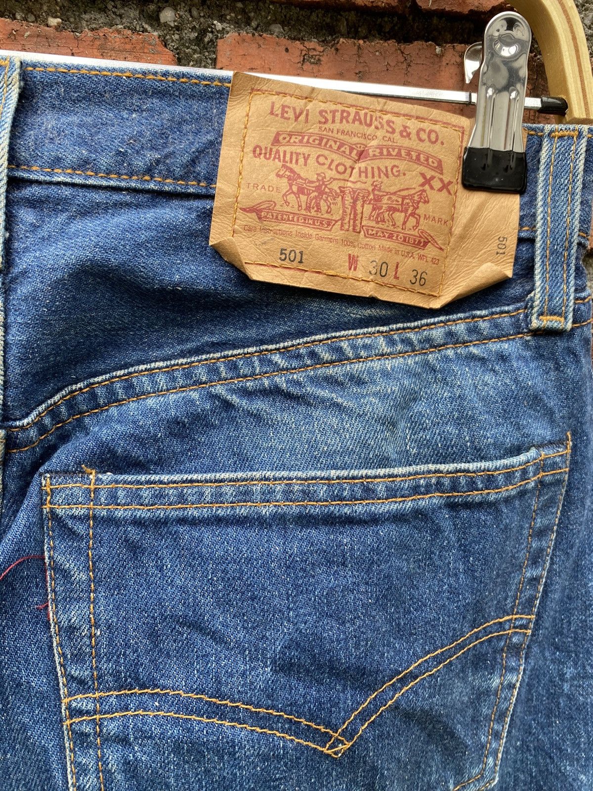 Levi's Vintage Clothing W29x32.5 Vintage levi's 501 redline big E made in USA Size US 29 - 5 Thumbnail