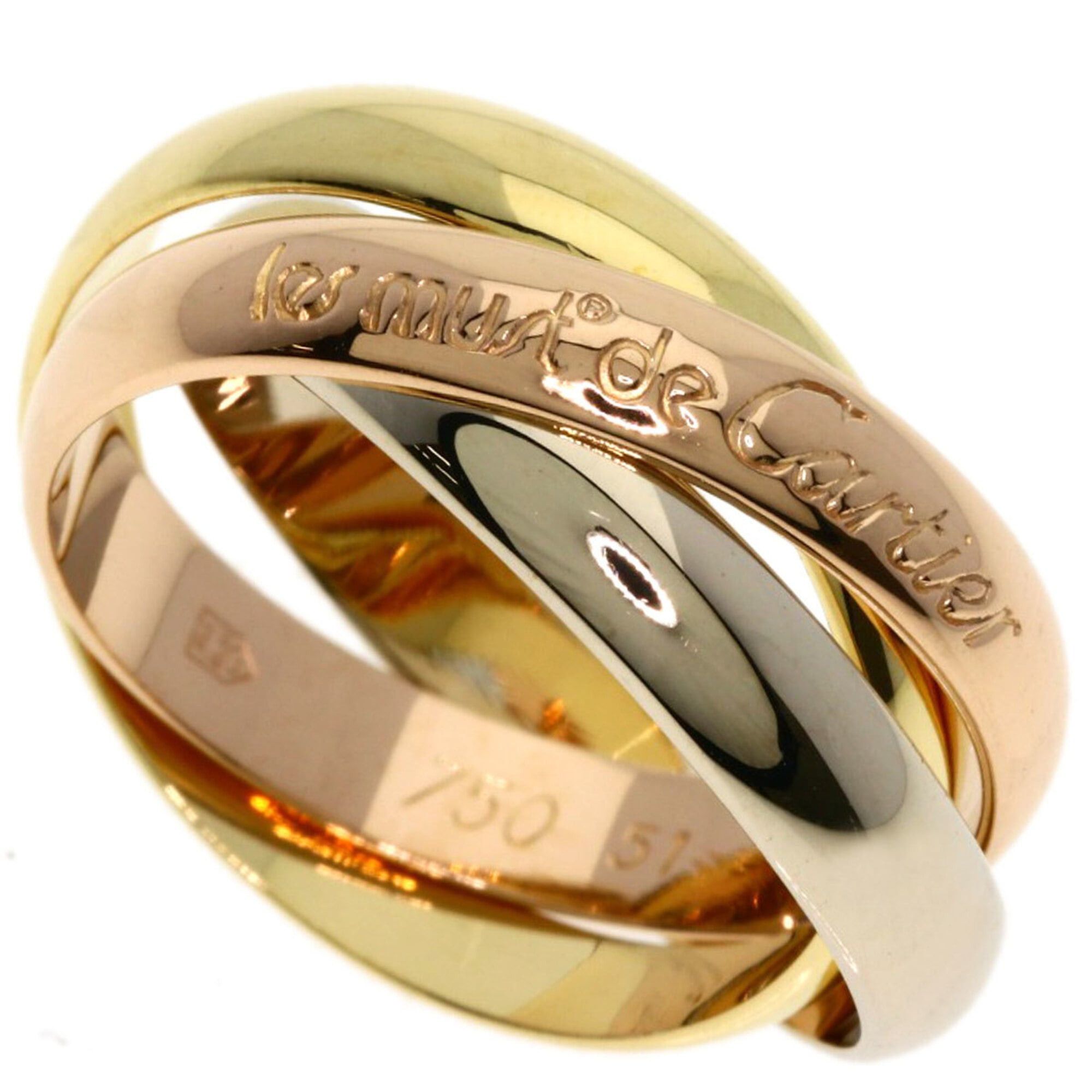 Cartier Cartier Trinity #51 Ring - 18K Yellow Gold/18K Pink White Gold Women's CARTIER Size ONE SIZE - 1 Thumbnail
