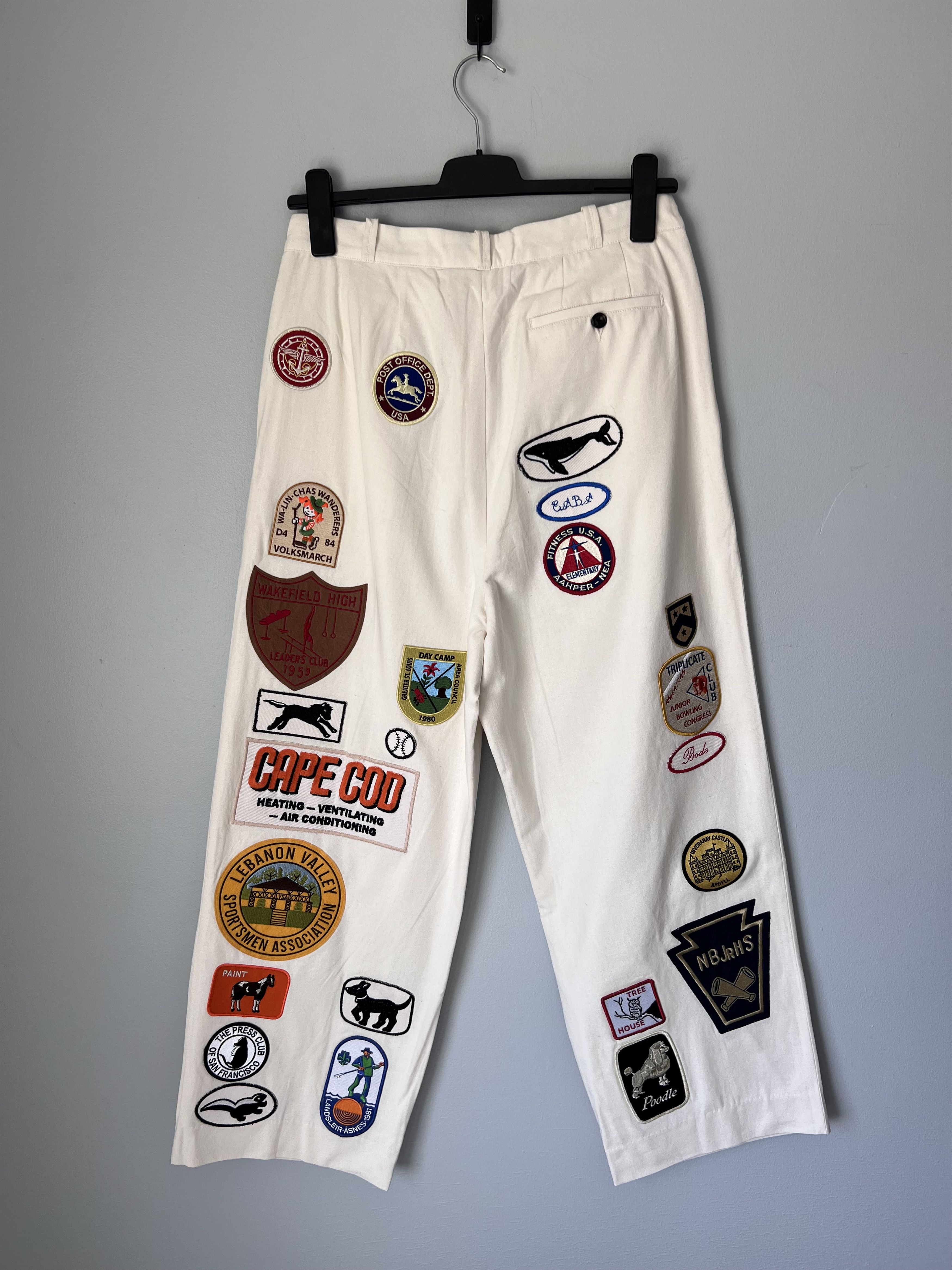 Bode Bode Cambridge Mcnab Trousers in White Size US 33 - 5 Thumbnail
