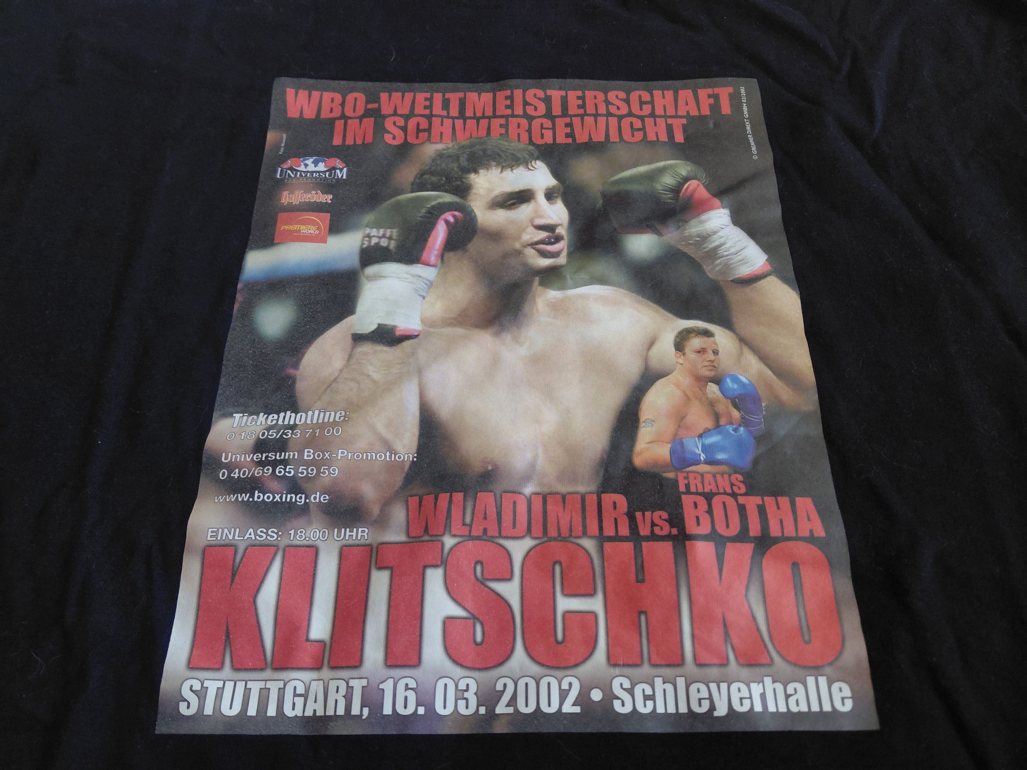 Vintage Klitschko vs Botha Box Boxing WBO Heavyweight Title 2002 XL Size US XL / EU 56 / 4 - 2 Thumbnail