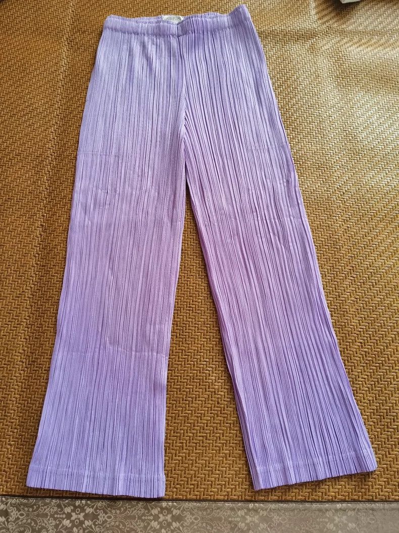 Issey Miyake Issey Miyake size:3 Purple pleated pants Size 42" / US 20 - 2 Thumbnail