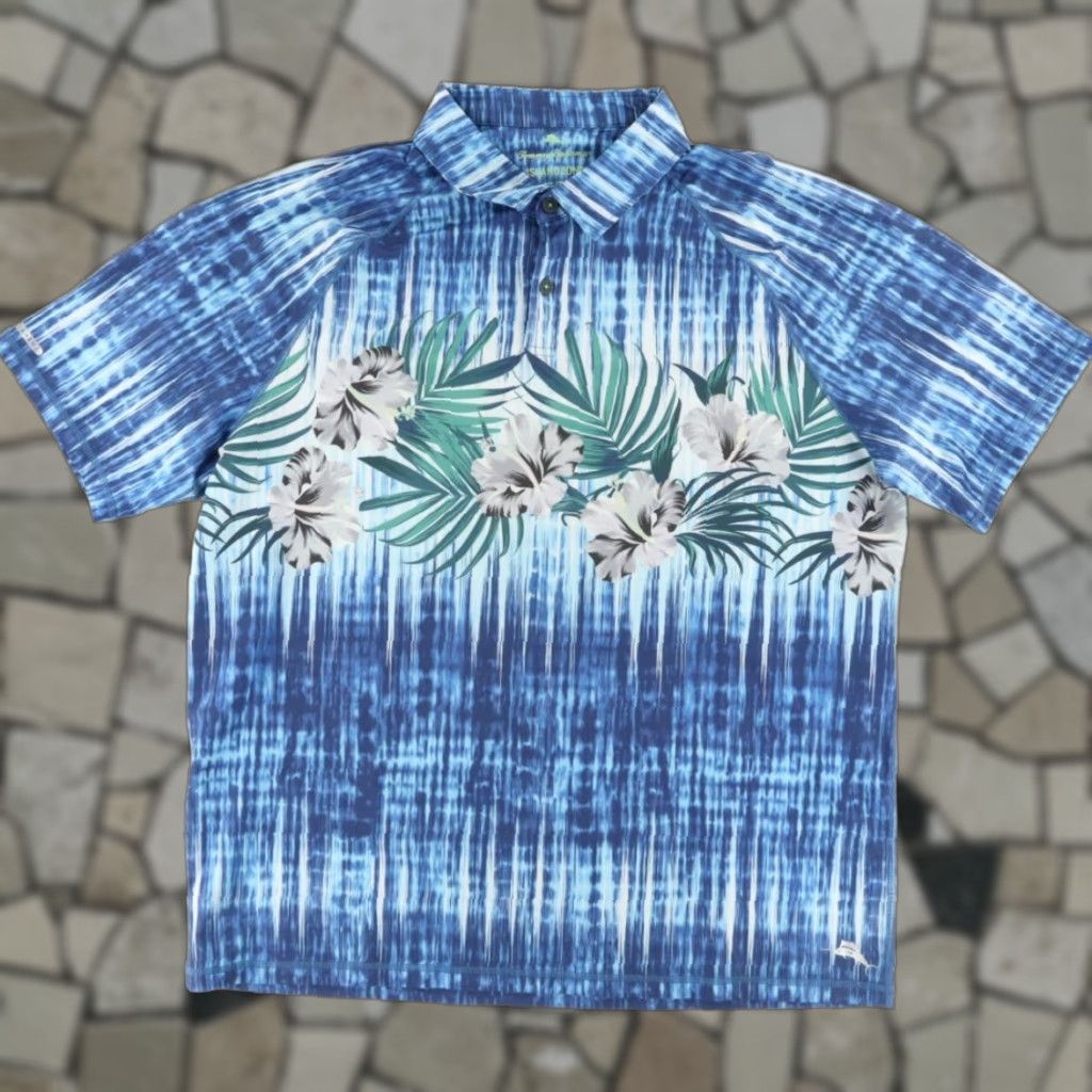 Tommy Bahama Tommy Bahama Islandzone Polo Shirt Blue XL Men’s Tie-Dye Polo Shirt Size US XL / EU 56 / 4 - 1 Thumbnail