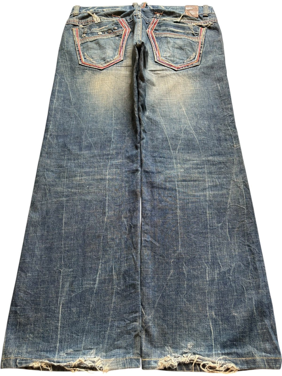Hysteric Glamour Vintage Red Pepper Rusty Mud Wash Distress Baggy Jeans Size US 34 / EU 50 - 2 Thumbnail