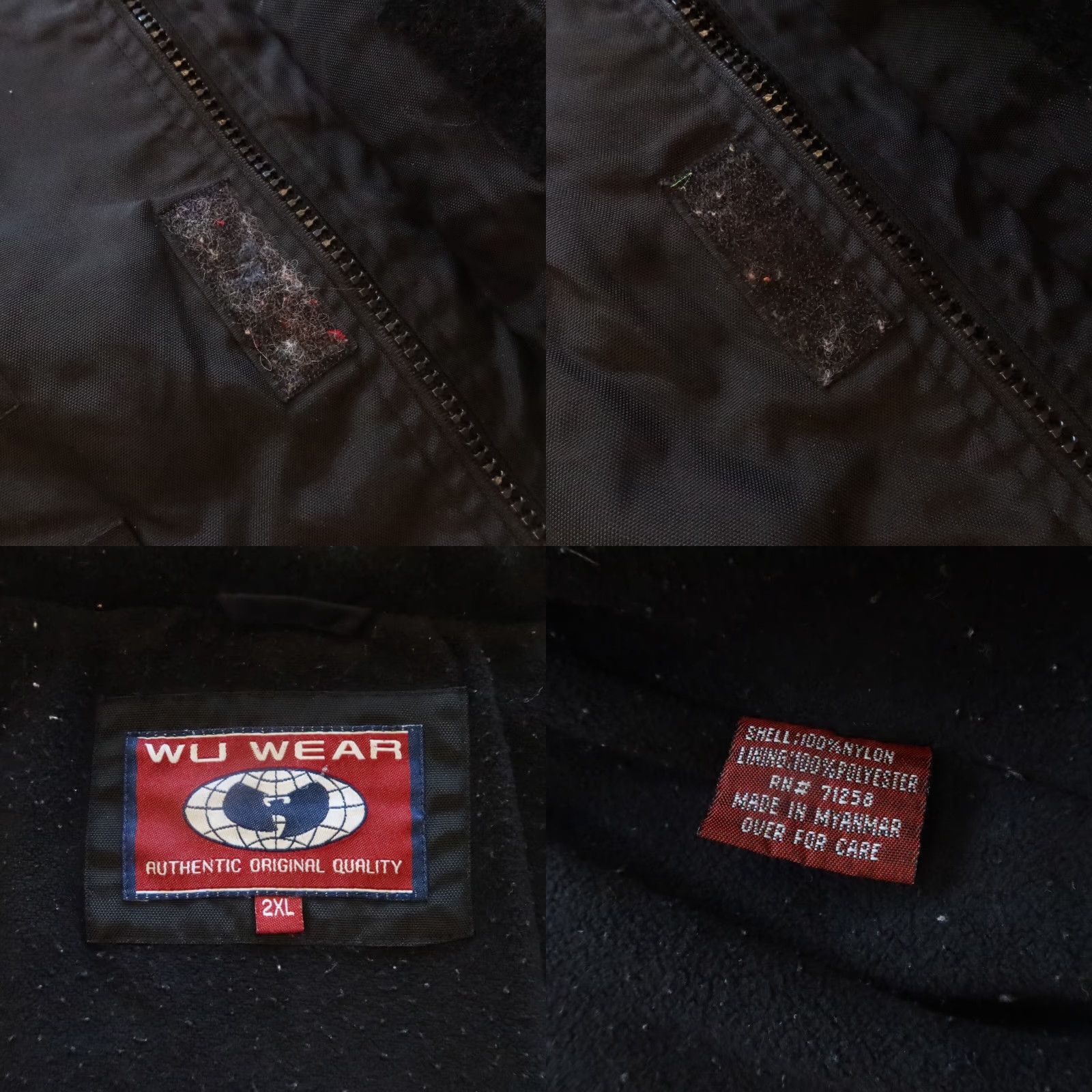 Vintage Vintage Wu Wear Parka Jacket 2XL Black Mens Hoodie Jacket Parka Wu Wear 90s Mens Size US XXL / EU 58 / 5 - 8 Thumbnail