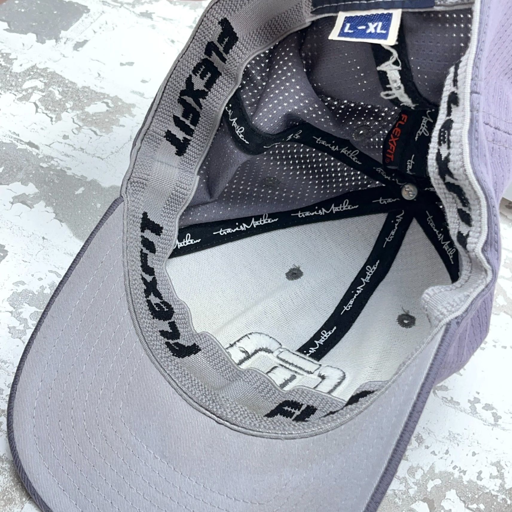 TravisMathew Travis Mathew Hat Cap Stretch Flex Fit L/XL Gray Performance Lightweight Golf Hat Mens Size ONE SIZE - 7 Thumbnail