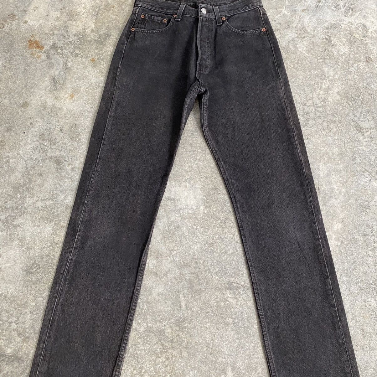 Levi's Vintage 1995 Levis 501 Over Dyed Black Denim Jeans Size US 28 / EU 44 - 5 Thumbnail