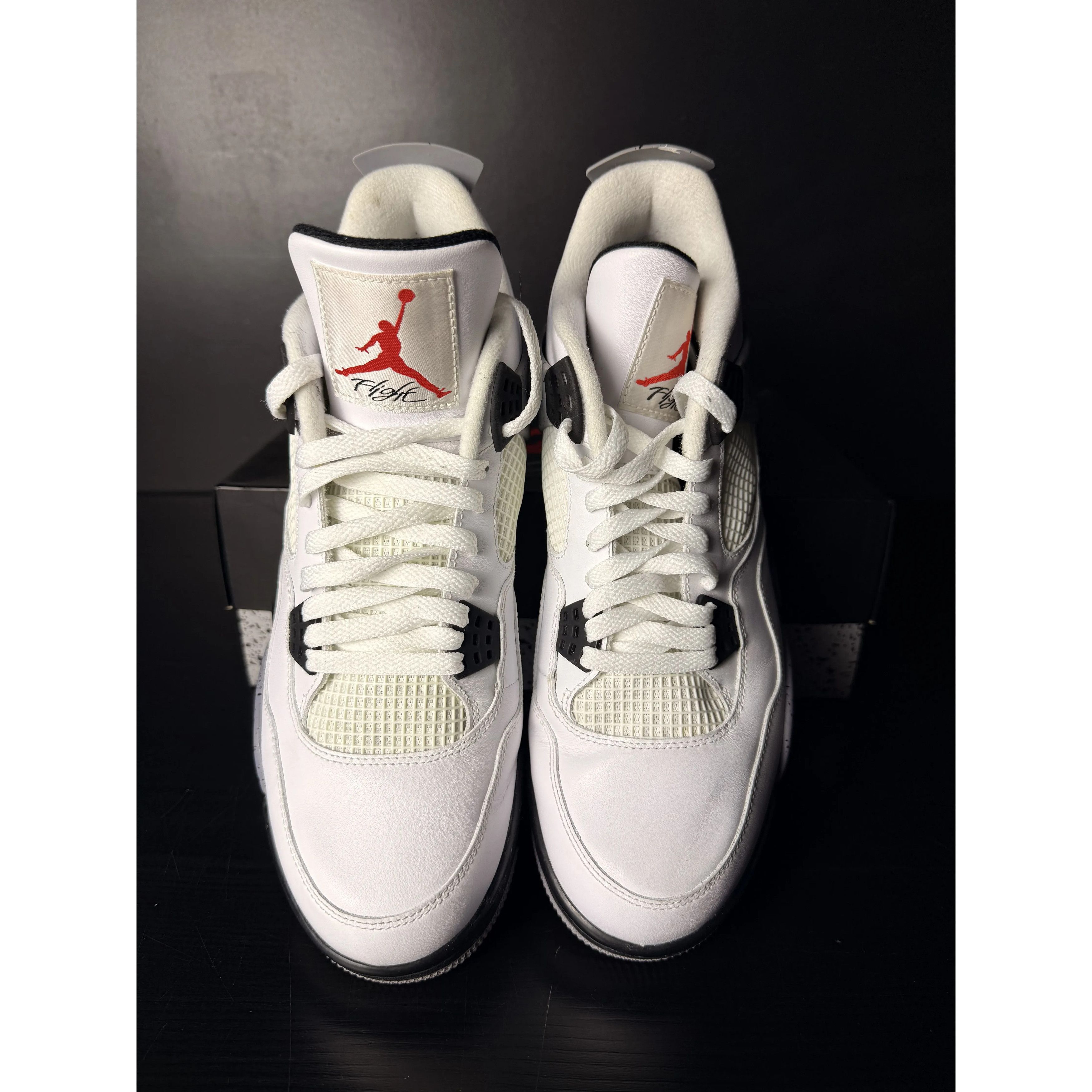 Jordan Brand Air Jordan 4 Retro "White Cement" (2012) **PRE-OWNED** Size US 12 / EU 45 - 3 Thumbnail