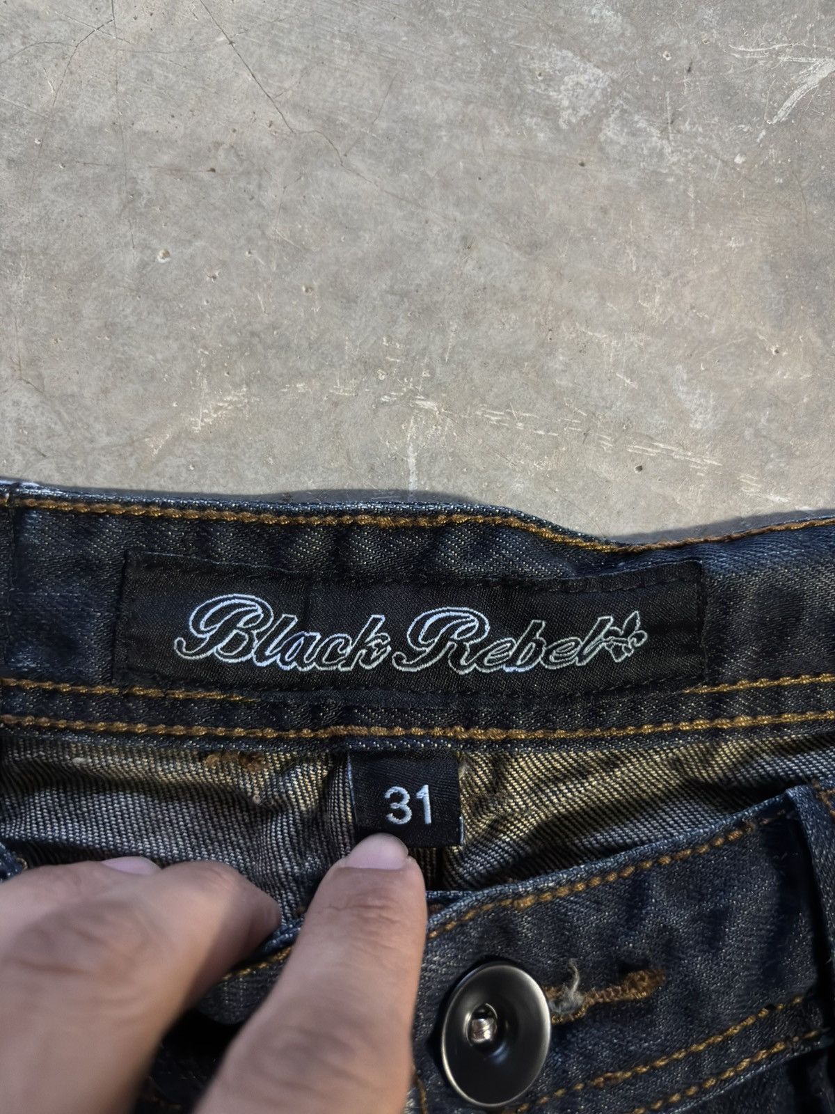 Tornado Mart BLACK REBEL distressed japanese punk whiskered washed grunge Size US 30 / EU 46 - 4 Thumbnail