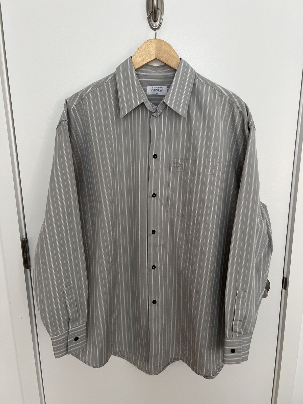 Off-White Striped Shirt Size US S / EU 44-46 / 1 - 1 Thumbnail