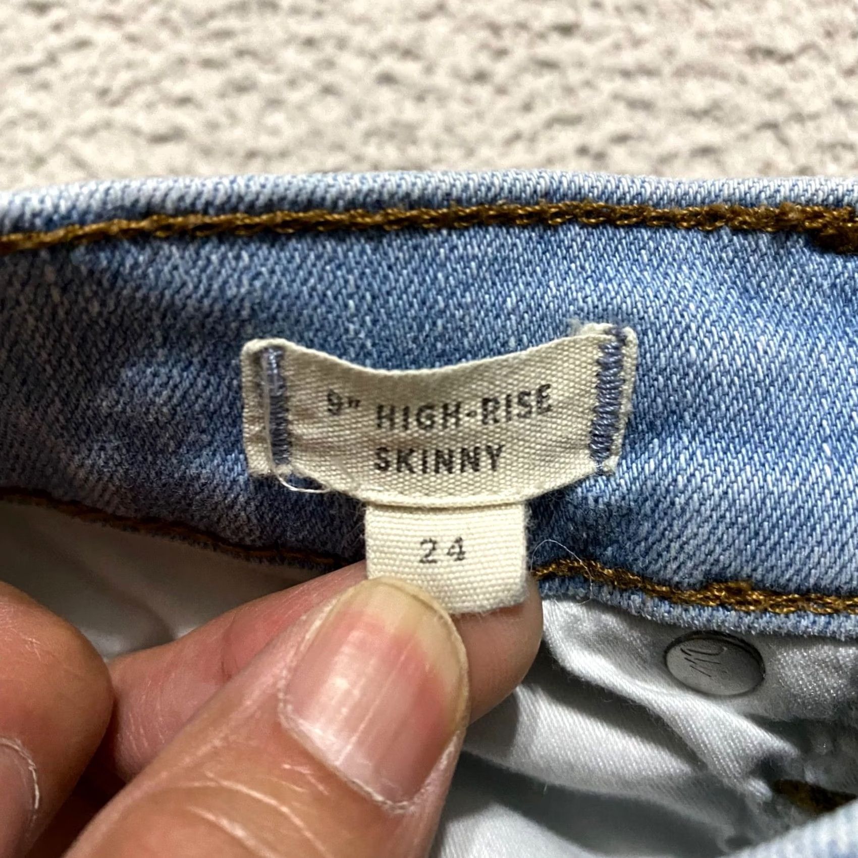 Madewell Madewell Jeans Womens High Rise Skinny Medium Wash Blue 24 Regular 5-Pocket Denim Distressed Jeans Size 42" / US 20 - 4 Thumbnail