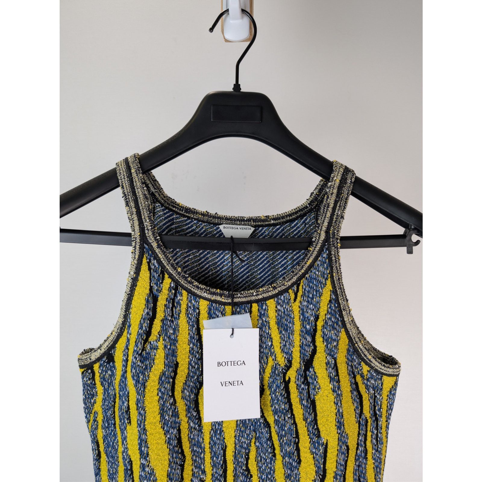 Bottega Veneta o1rshd1 Animal Jacquard Tank Top in Yellow / Blue Size US S / EU 44-46 / 1 - 7 Thumbnail