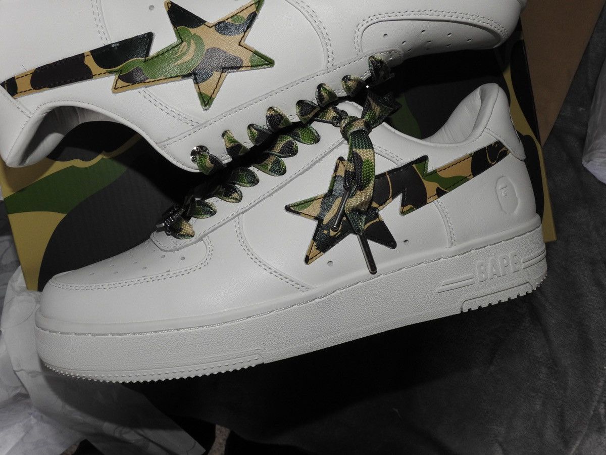 Bape BAPE STA Low White / Green ABC Camo (2024) Size US 10 / EU 43 - 3 Thumbnail