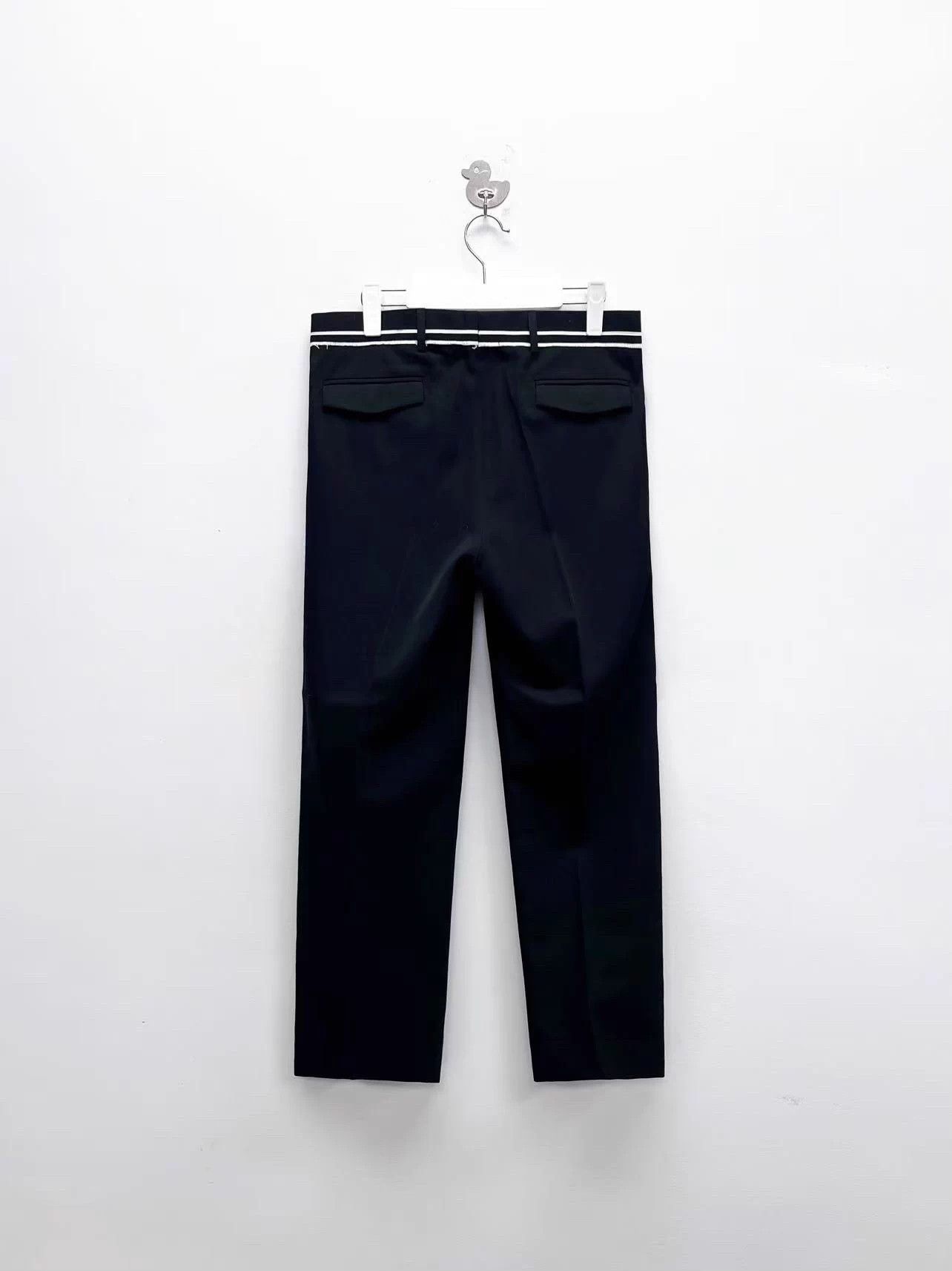 Dior Dior Black Stripe Wool Silk Knit Tailored Pants 50 Unisex Size US 39 - 2 Thumbnail