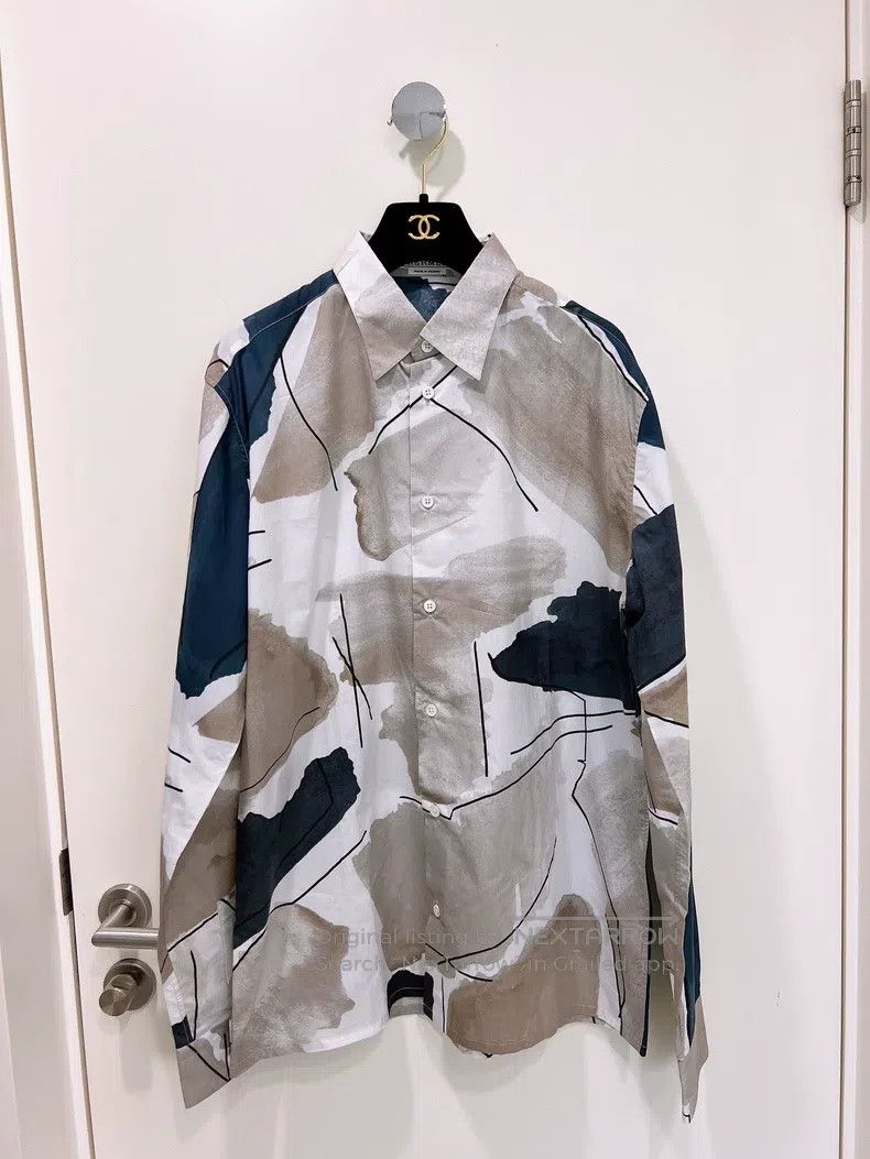 Hermes Hermes Graffiti Print Men's Casual Shirt Size US XXS / EU 40 - 1 Thumbnail