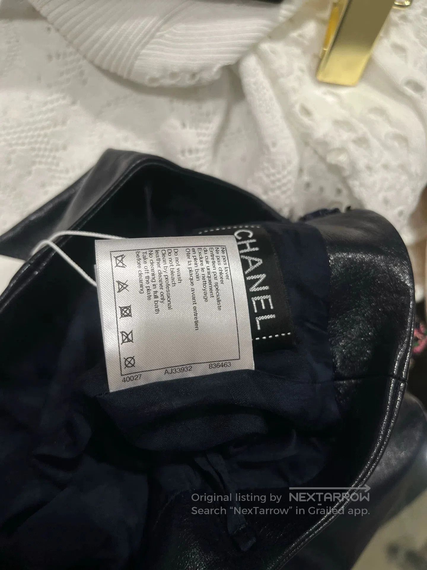 Chanel Chanel Leather Skirt FR34. Size US 34 / EU 50 - 7 Thumbnail