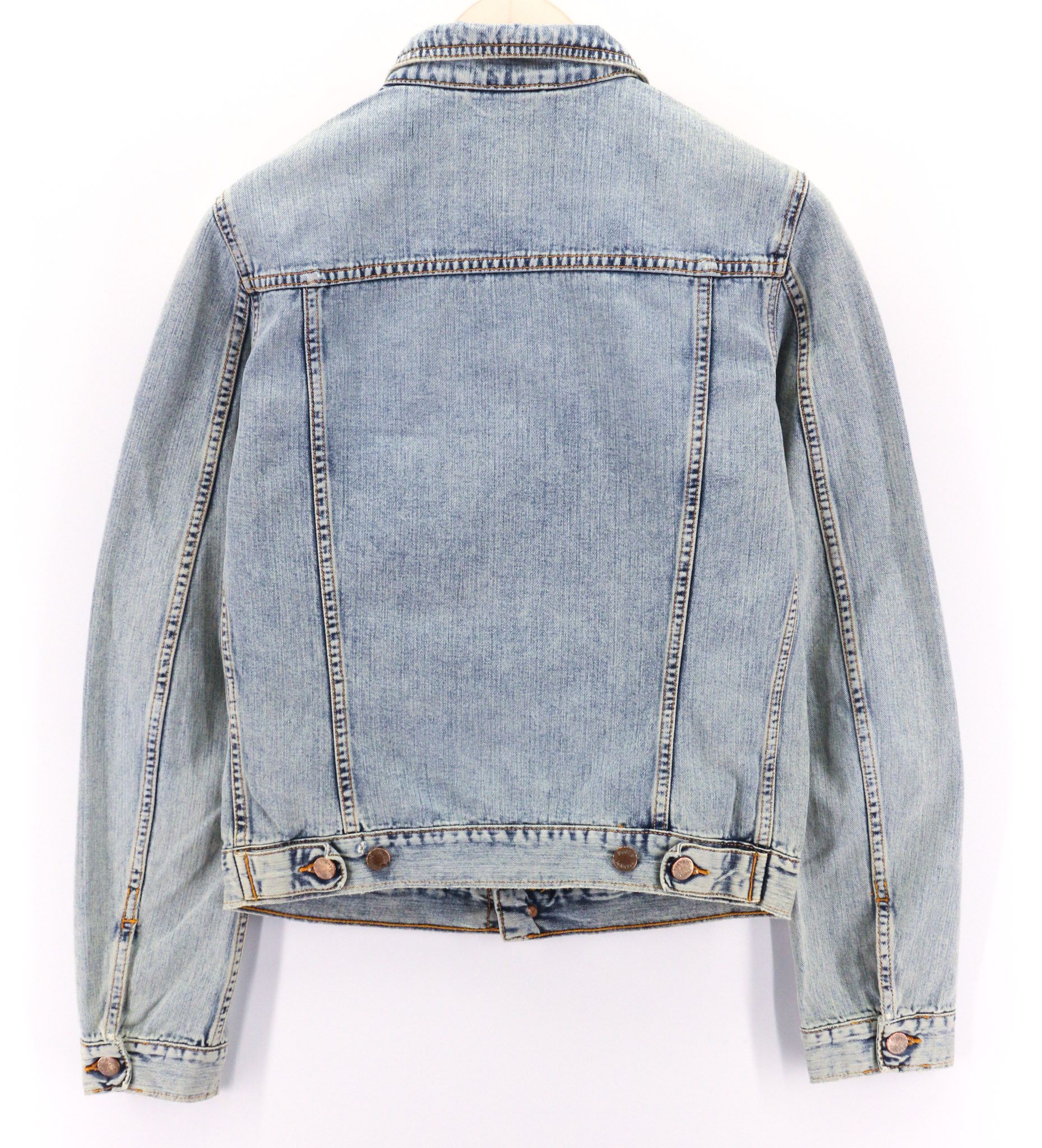 Nudie Jeans TERRY S Bleach Blue Denim Jacket 88973 Size US S / EU 44-46 / 1 - 2 Thumbnail