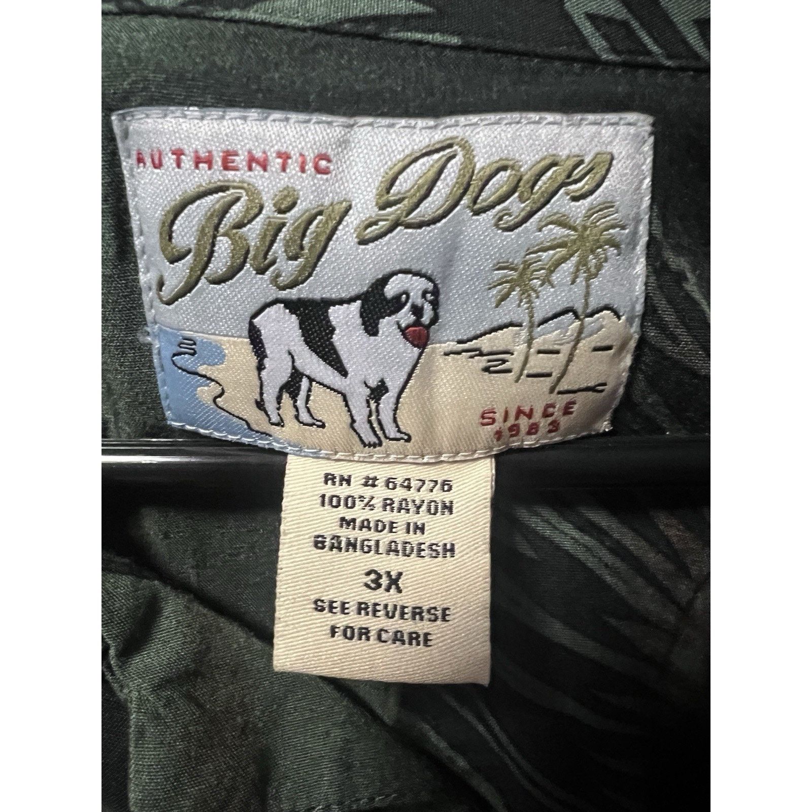 Big Dogs Big Dogs Green Hawaiian Vintage Button Up Shirt 3X Pocket Size US XXL / EU 58 / 5 - 7 Thumbnail
