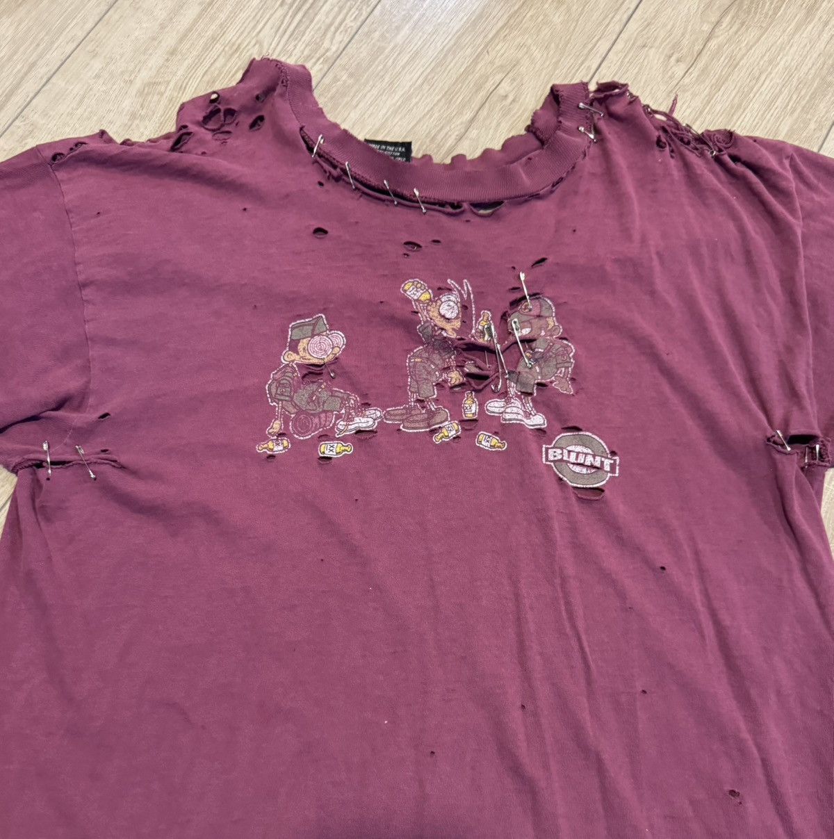 Vintage Thrashed Blunt Skater Tee Size US XL / EU 56 / 4 - 3 Thumbnail