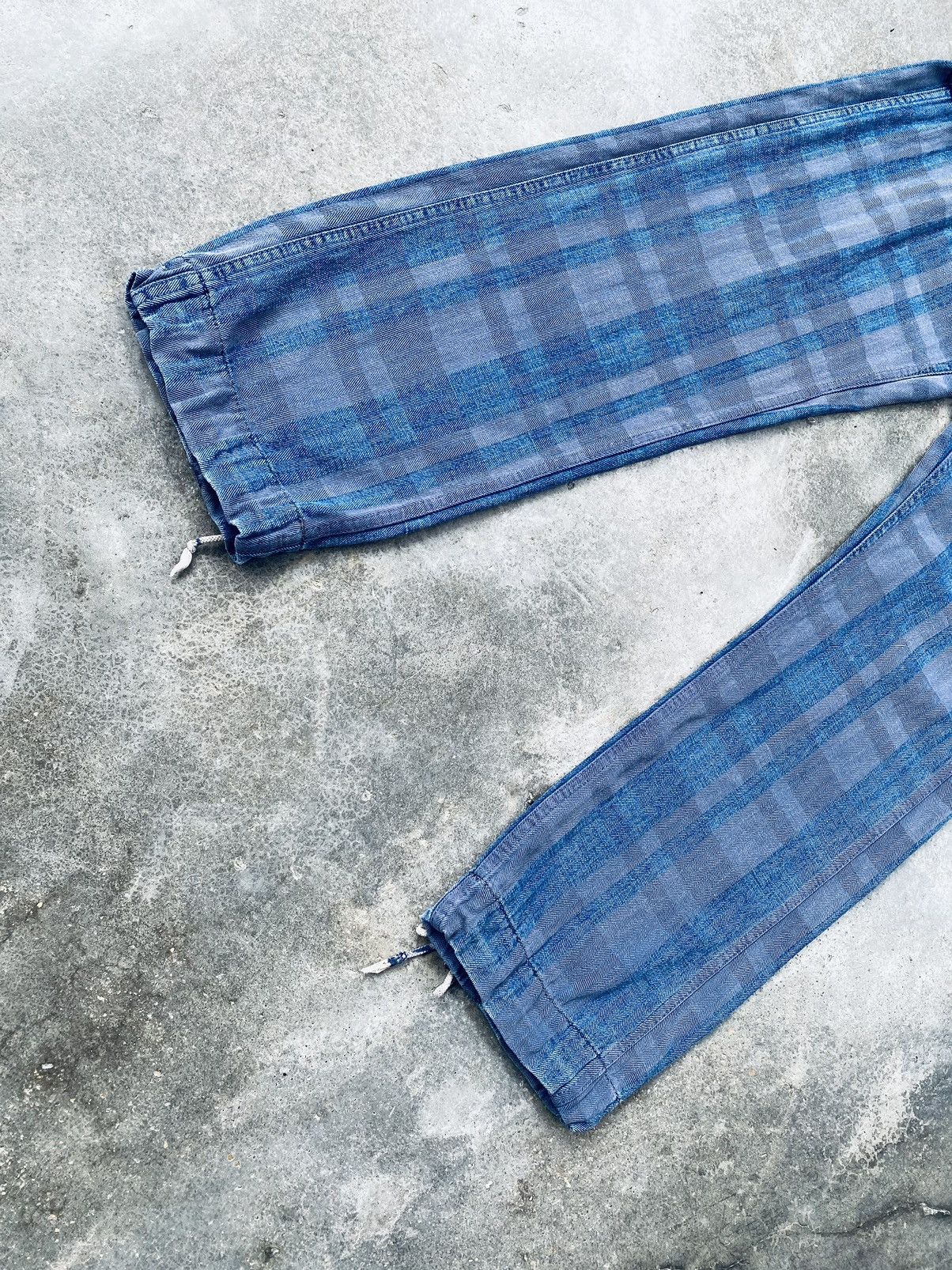 Indigo Vintage Reproduction Label Indigo Herringbone Pants Size US 33 - 13 Thumbnail