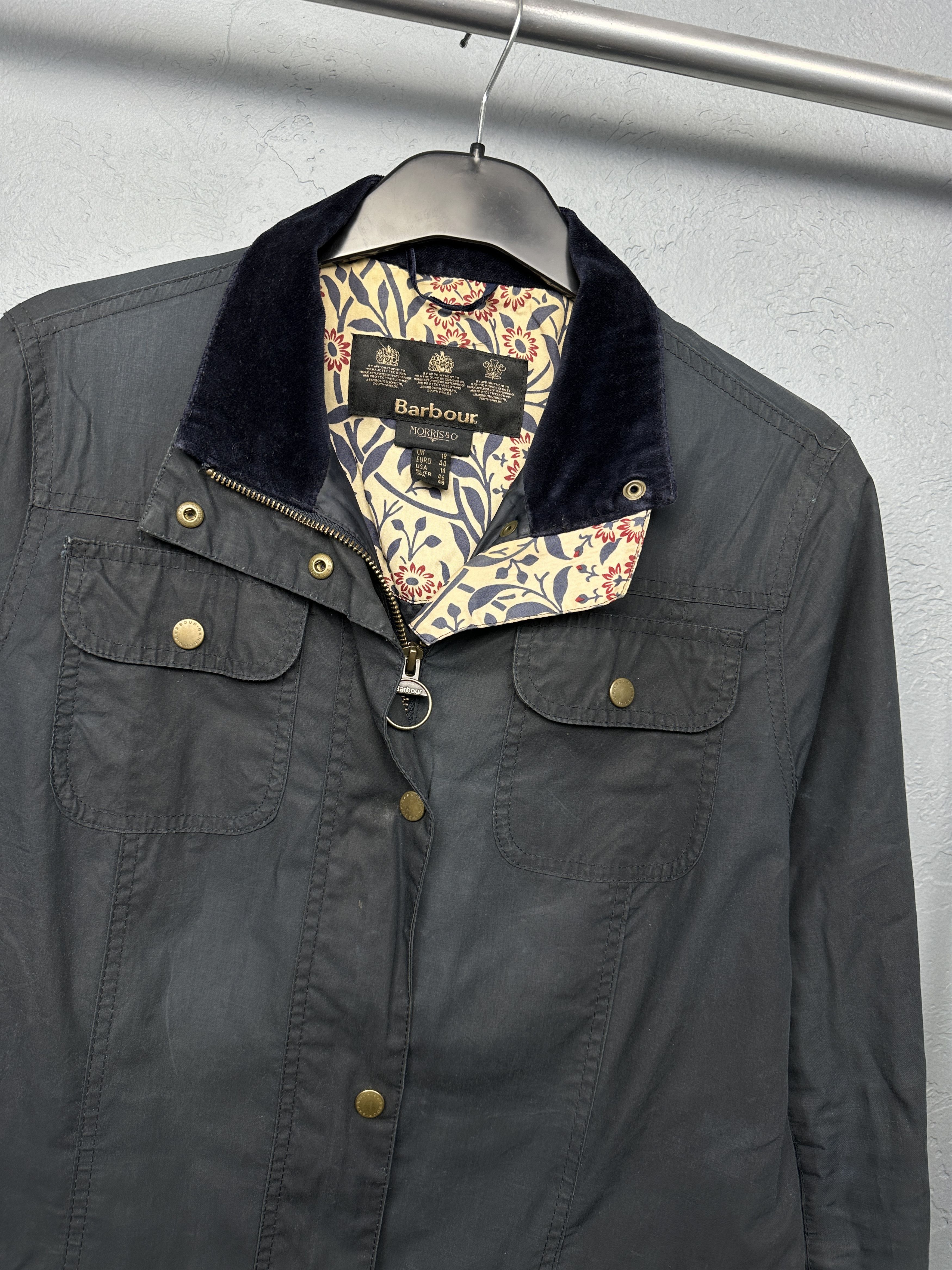 Barbour Barbour Womens Emma Wax Waxed Jacket Morris & Co Size XL / US 12-14 / IT 48-50 - 2 Thumbnail