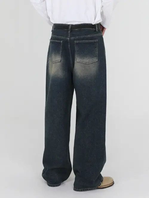 Japanese Brand × Jean Japanese style retro washed loose cleanfit straight jeans Size US 34 / EU 50 - 3 Thumbnail