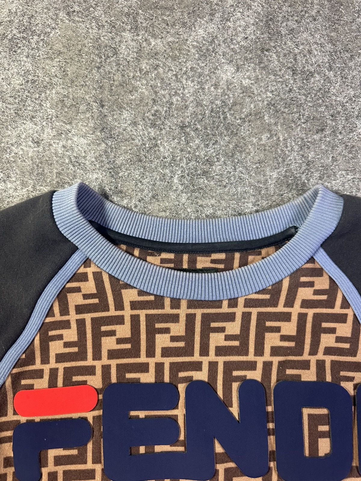Fendi Authentic Fendi Roma Crewneck Sweatshirt Blue Cotton Size US XL / EU 56 / 4 - 12 Thumbnail