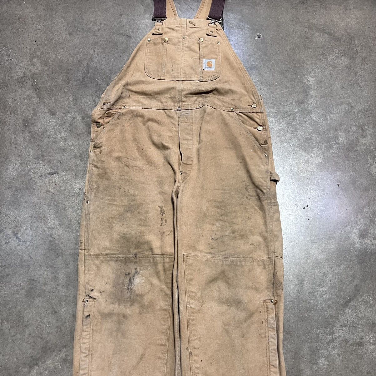 Carhartt × Vintage Vintage 90s Carhartt Double Knee Carpenter Pant Bibs Overall Size US 42 / EU 58 - 4 Thumbnail