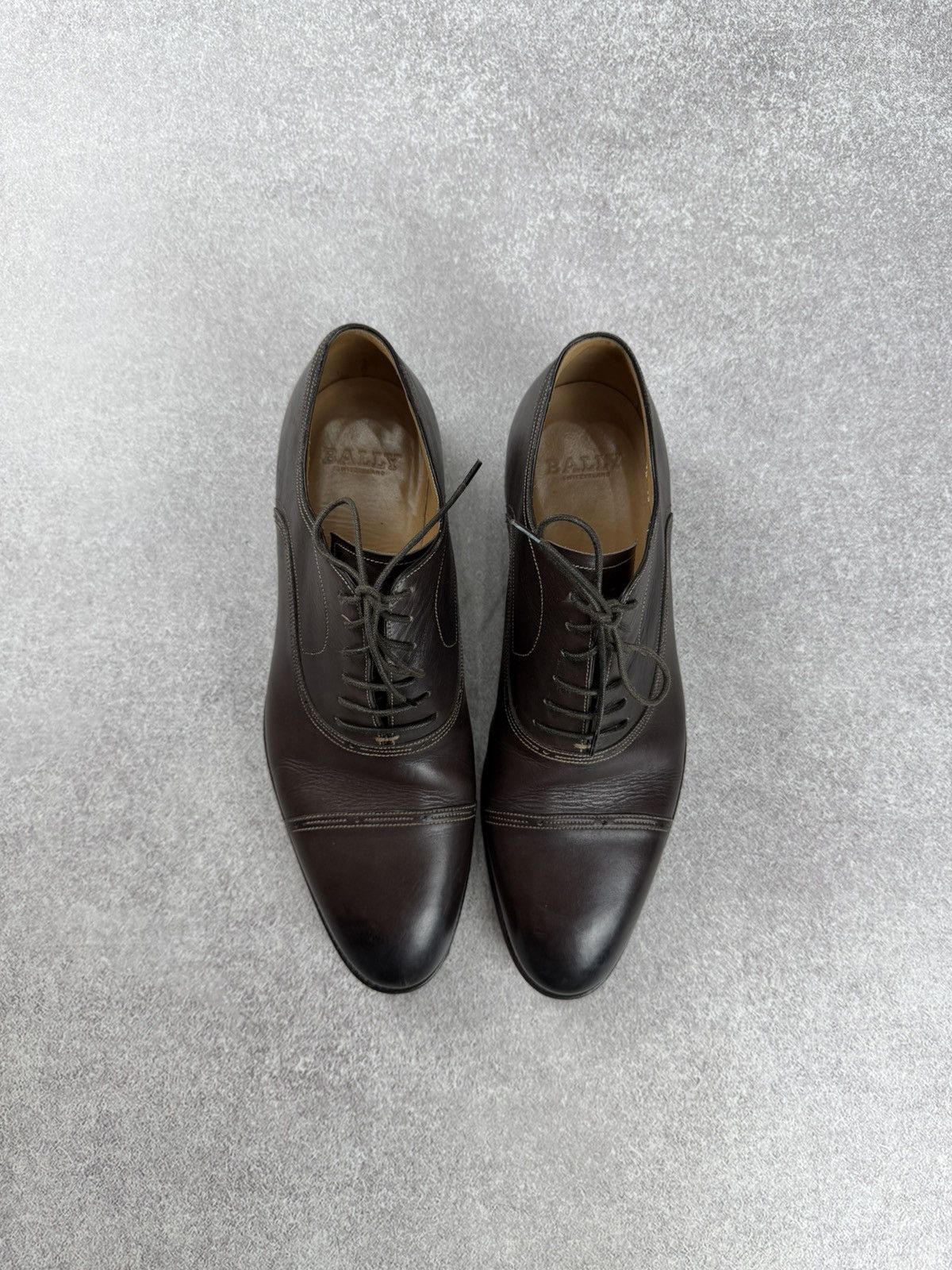 Bally Bally Men’s Leather Derby Oxford Shoes Brown Size US 11 Size US 11 / EU 44 - 3 Thumbnail