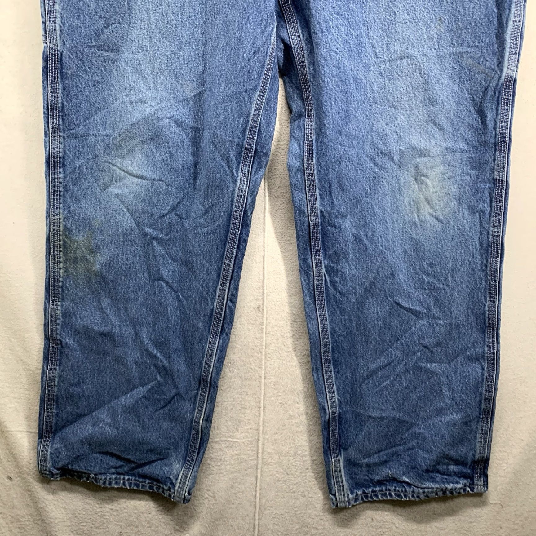 Carhartt VINTAGE Carhartt Men’s Wide Leg Flame-Resistant Denim Jeans 36W 32L Blue Retro Size US 36 / EU 52 - 6 Thumbnail