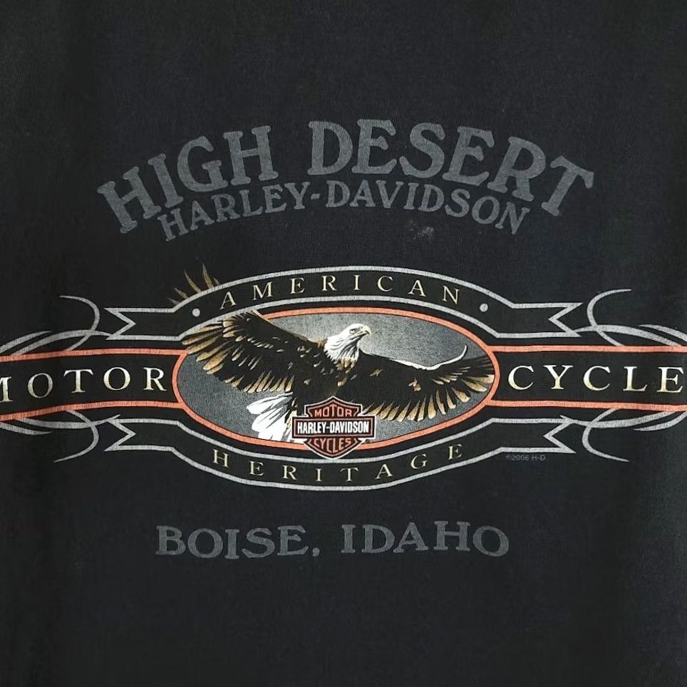 Harley Davidson VINTAGE Harley-Davidson Tank Top Mens XL Black Cotton Crew Neck Sleeveless 90s Y2K Boise Idaho Made In USA Size US XL / EU 56 / 4 - 5 Thumbnail