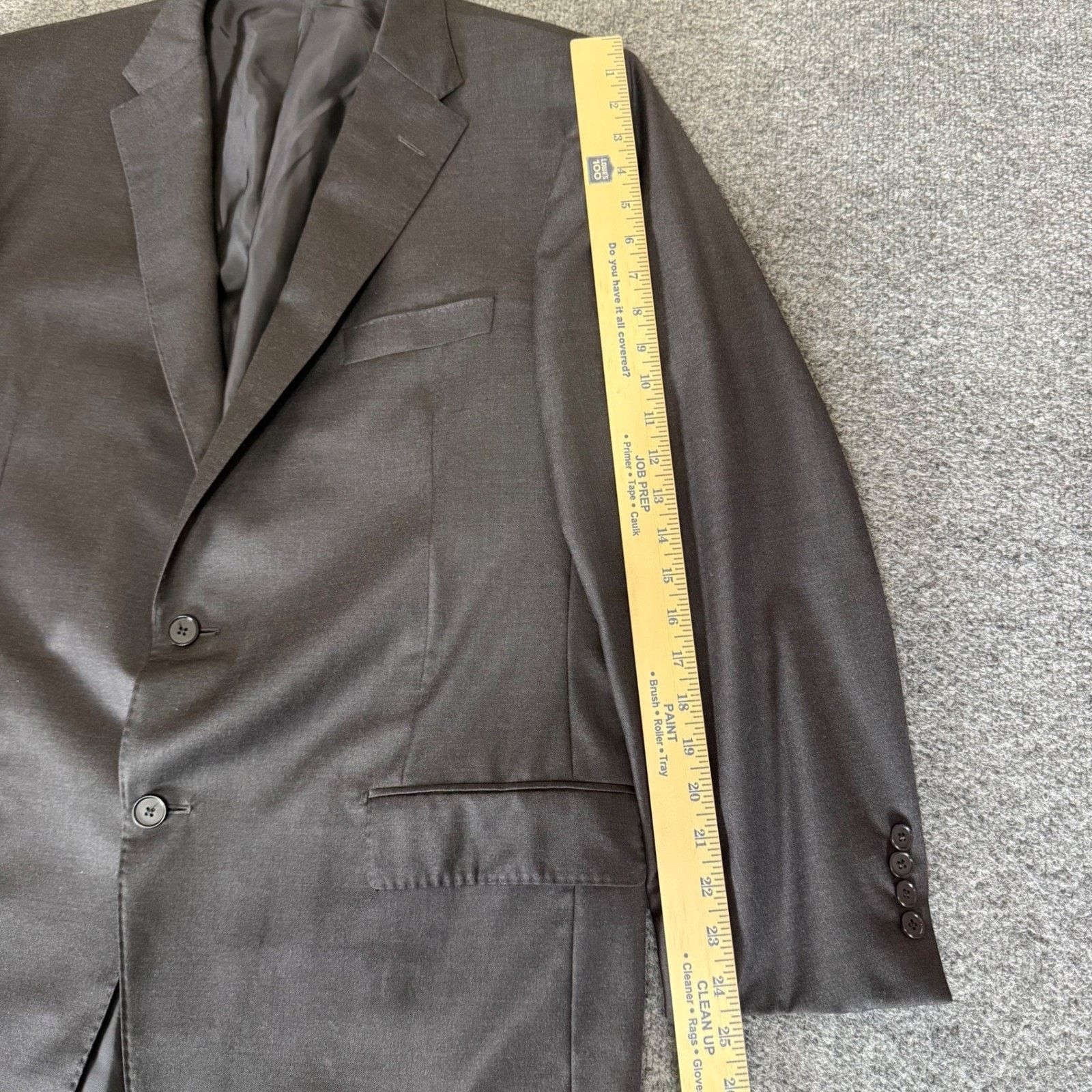 Hickey Freeman Hickey Freeman Loro Piana Tasmanian Super 150s Mens 46R Gray Size 46R - 9 Thumbnail