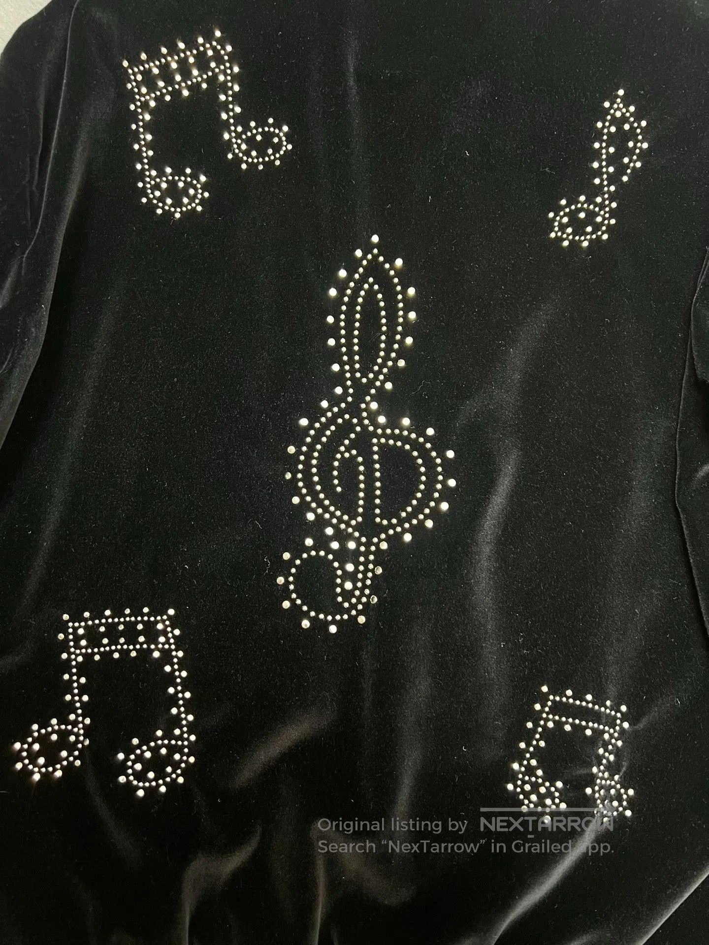 Saint Laurent Paris Saint Laurent Black Velvet Music Note Jacket. Size US S / EU 44-46 / 1 - 4 Thumbnail