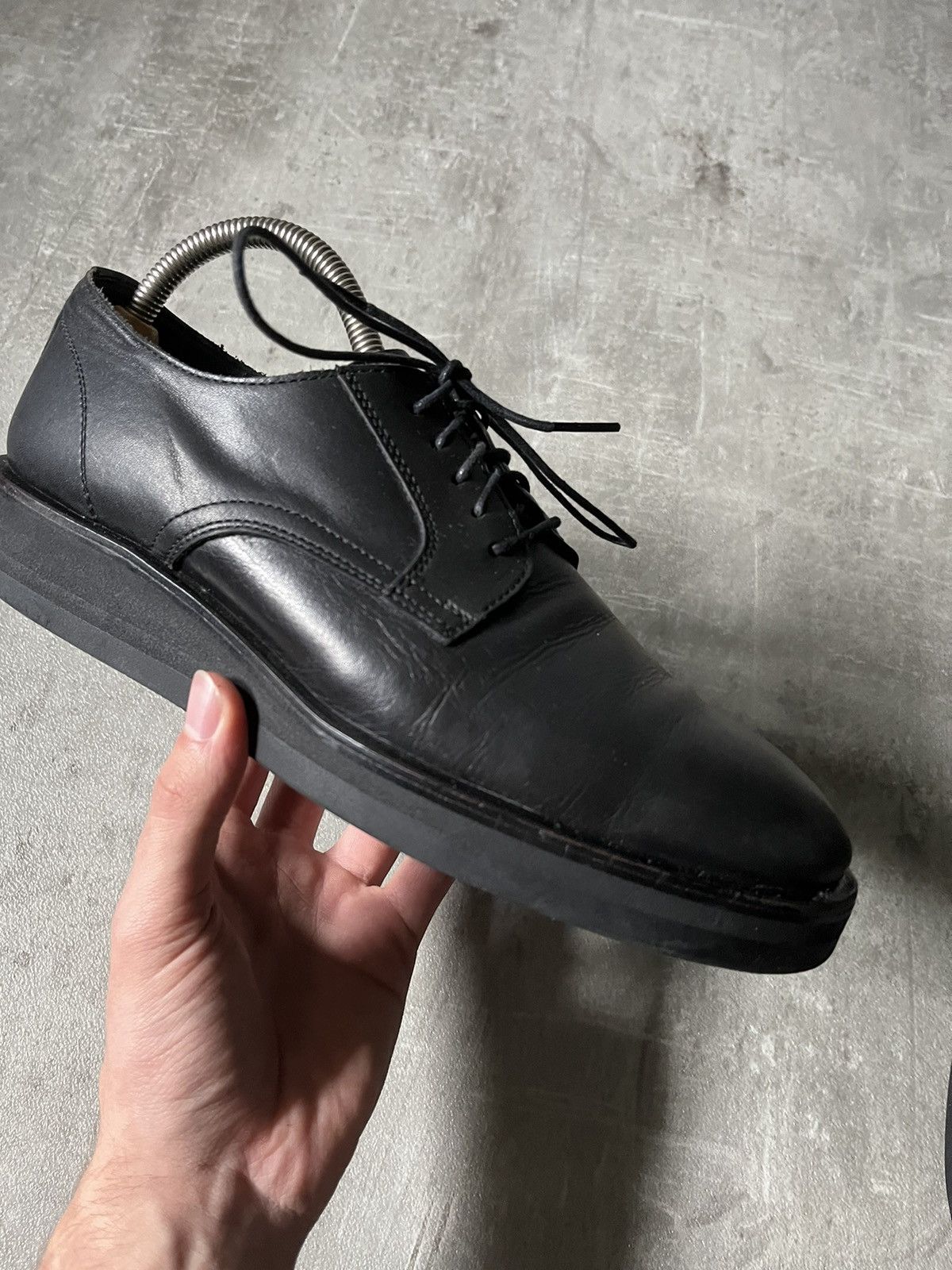 Yohji Yamamoto Yohji Yamamoto +NOIR black leather formal shoes Size US 8 / EU 41 - 7 Thumbnail